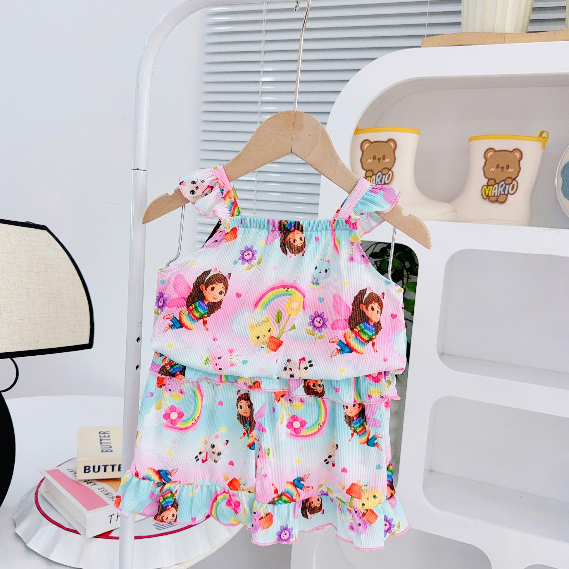 Girls 3D Cotton Sleeveless Play Suits