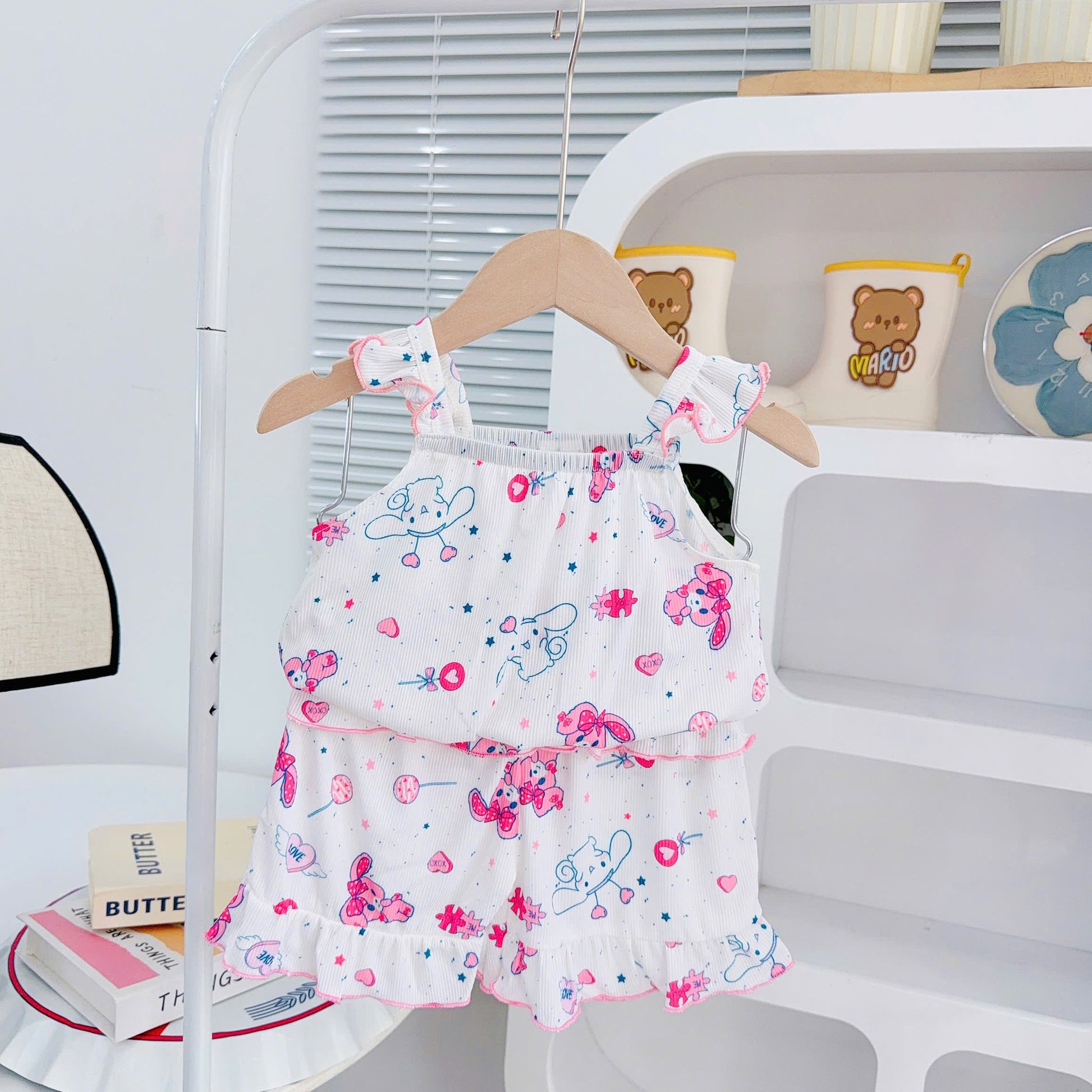 Girls 3D Cotton Sleeveless Play Suits