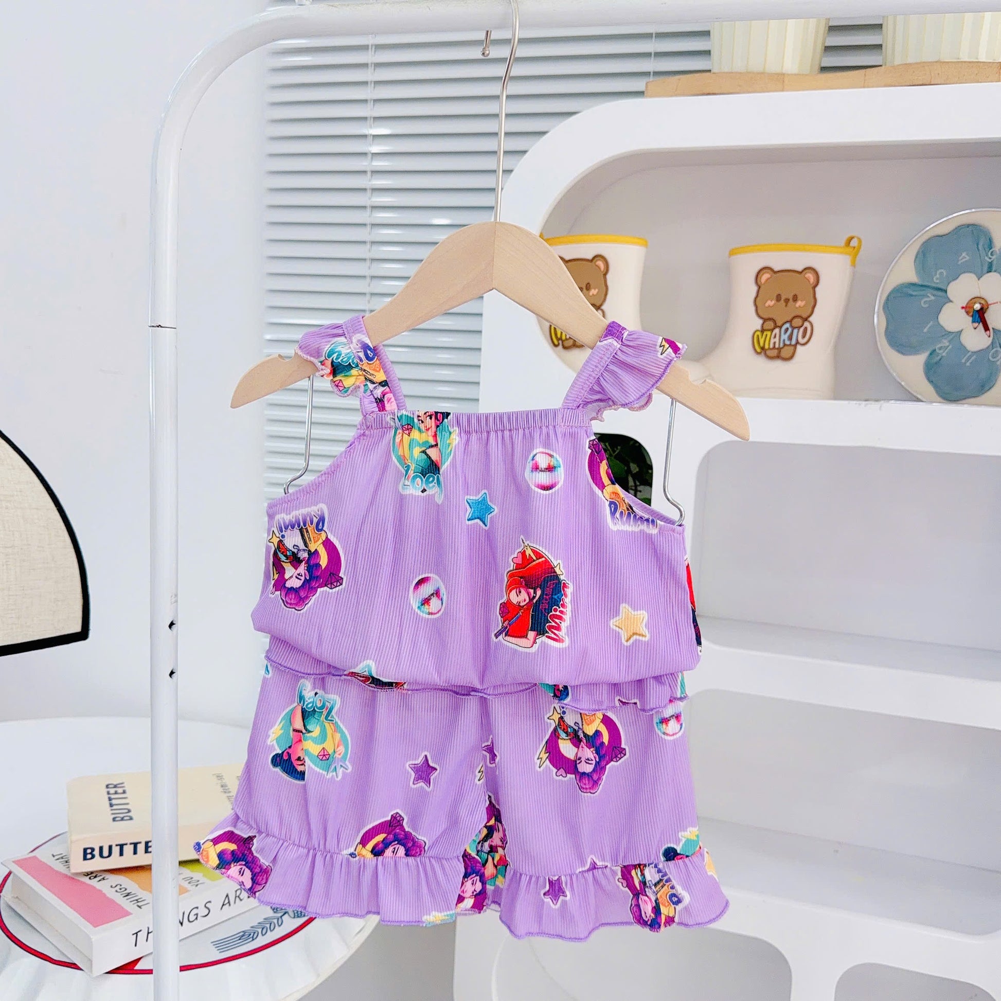Girls 3D Cotton Sleeveless Play Suits