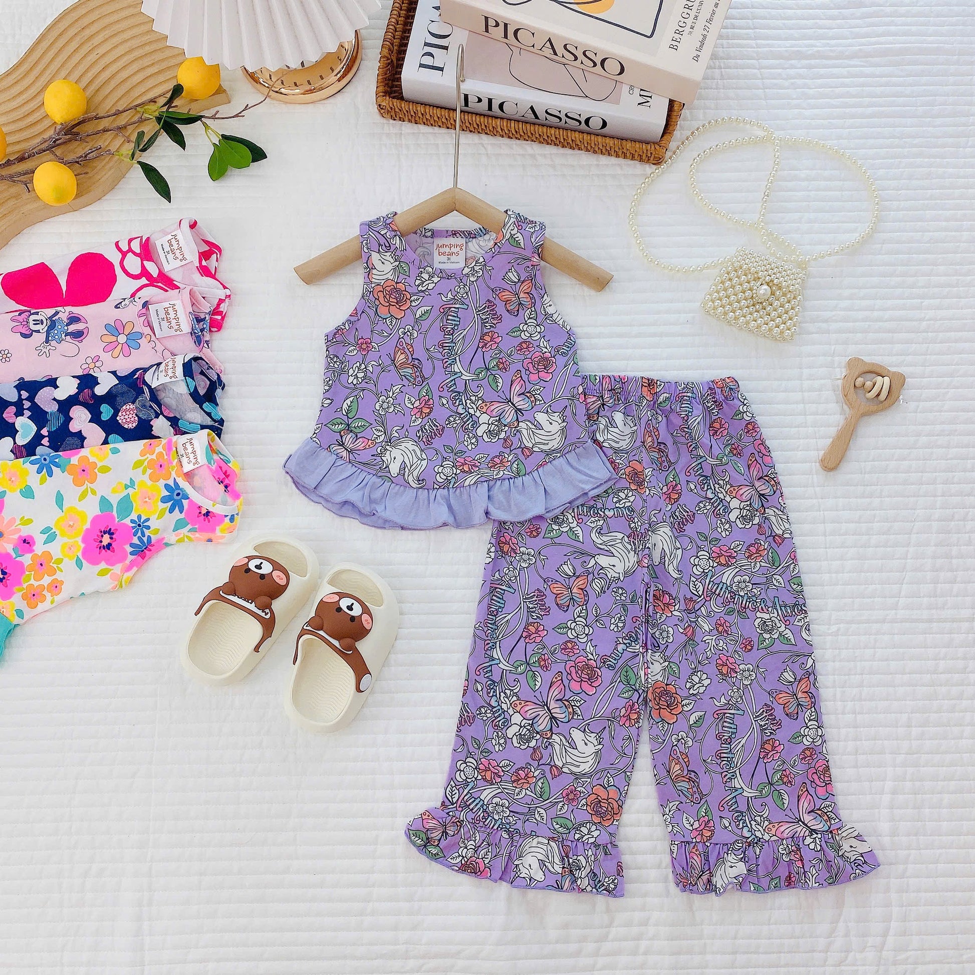 Girls Short Sleeves Pyjamas