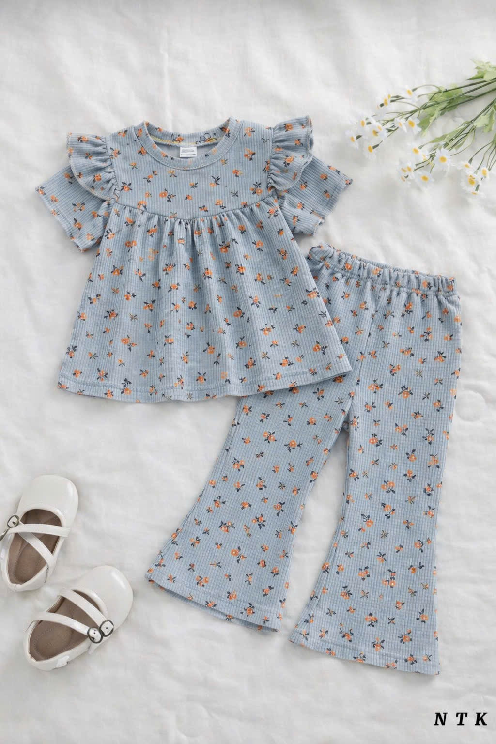 NTK Bell Bottom With Ruffles Sleeves