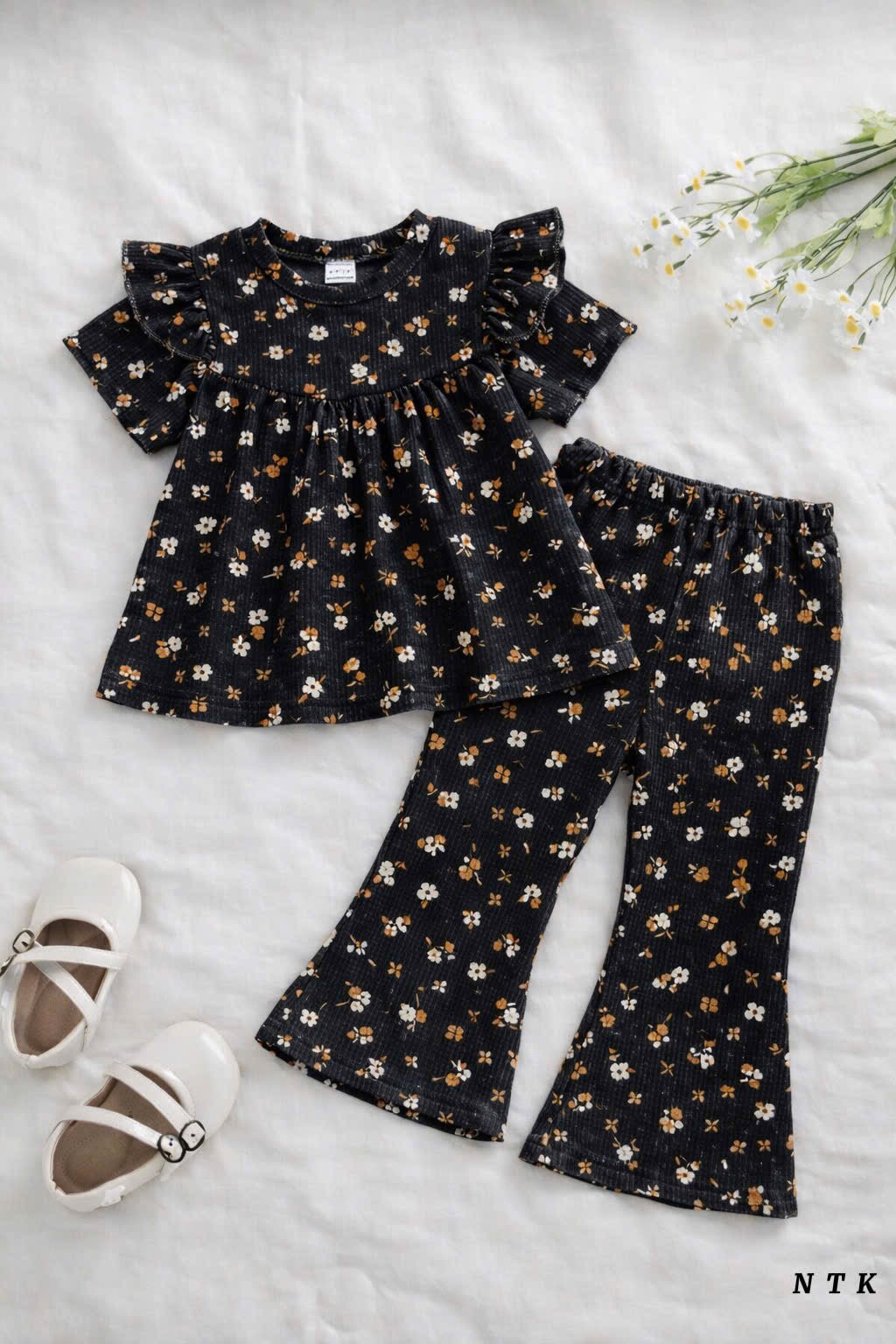 NTK Bell Bottom With Ruffles Sleeves