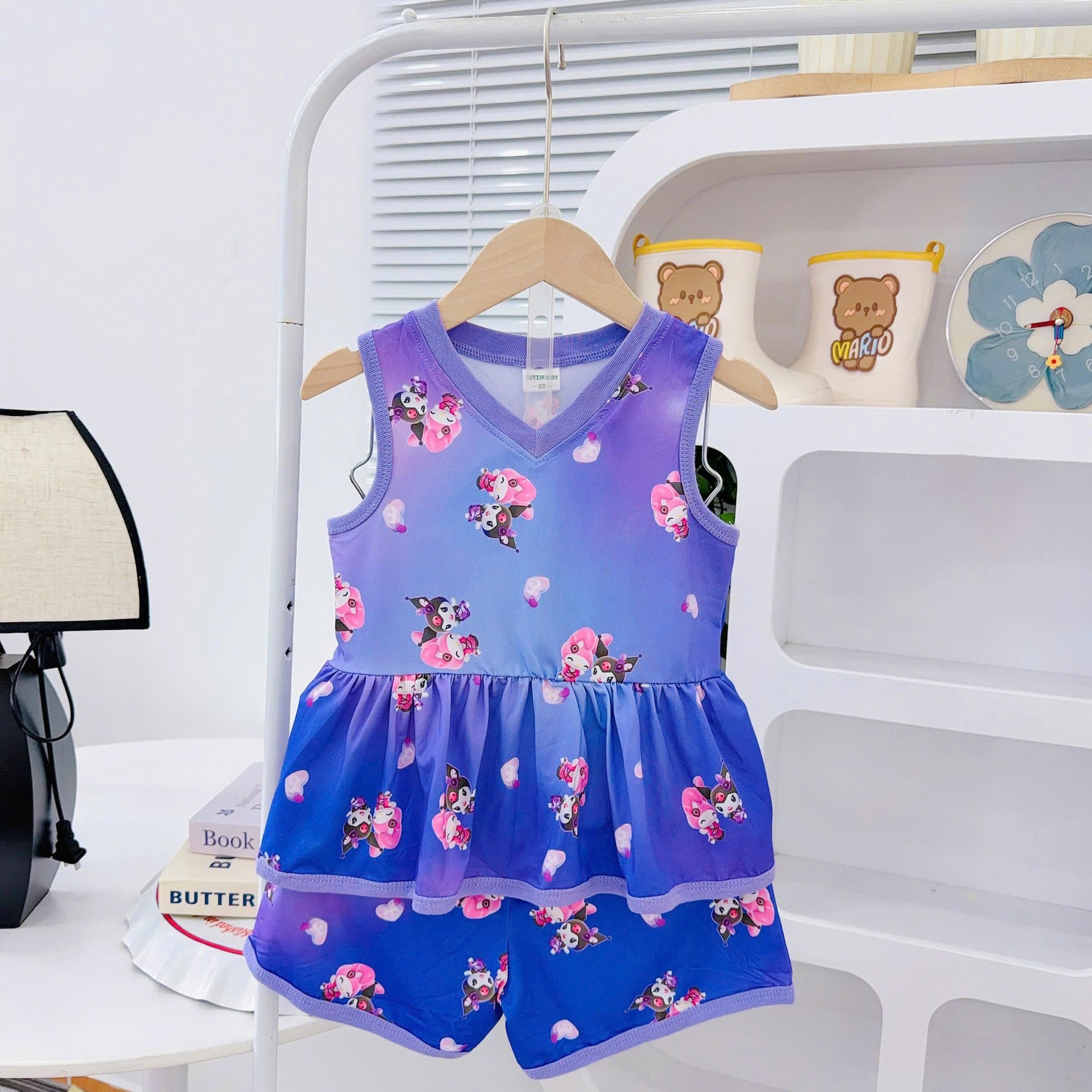 3D Cotton Sleeveless Girls Play Suit