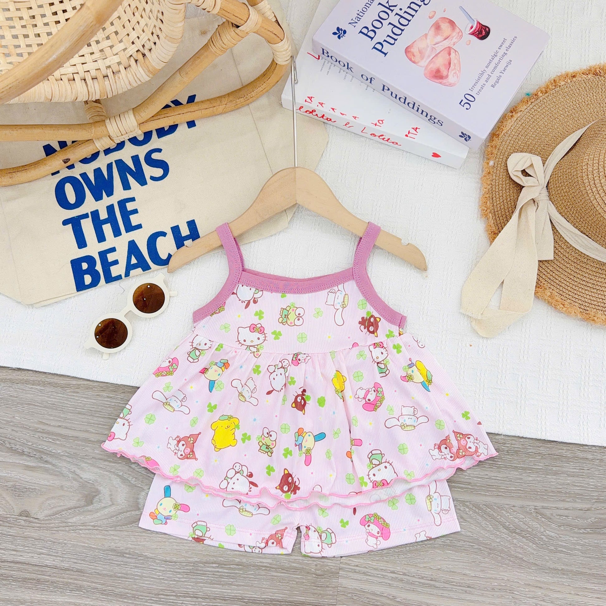 3D Cotton Spaghetti Girls Set