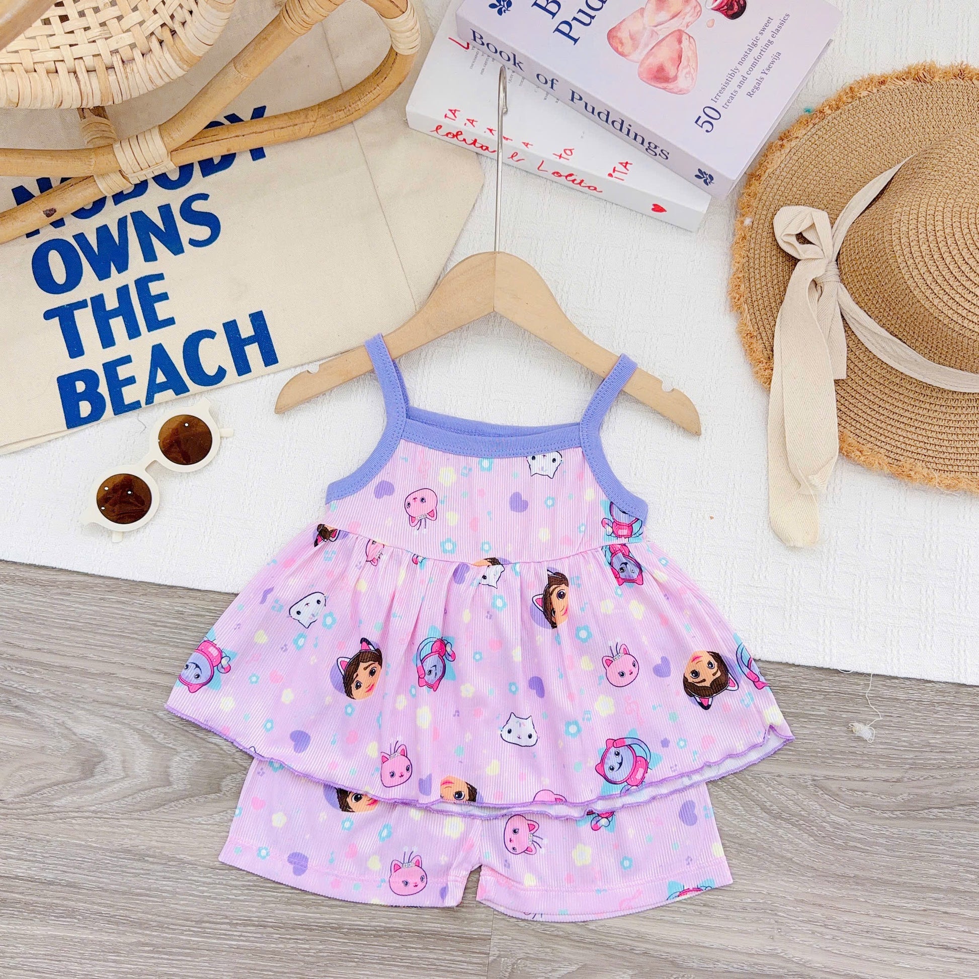 3D Cotton Spaghetti Girls Set