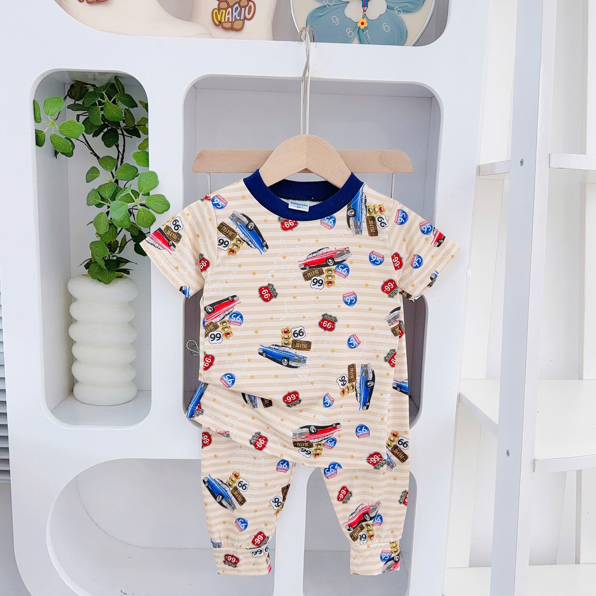 3D Cotton Short Sleeves Longs Pants Small Size only