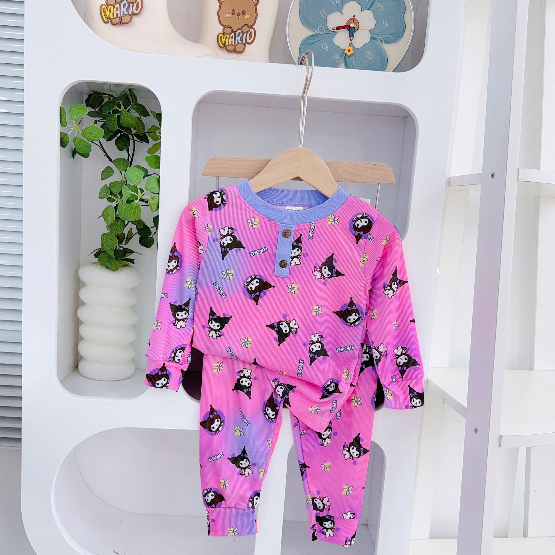 Long Sleeves Pyjamas Girls Bamboo Cotton