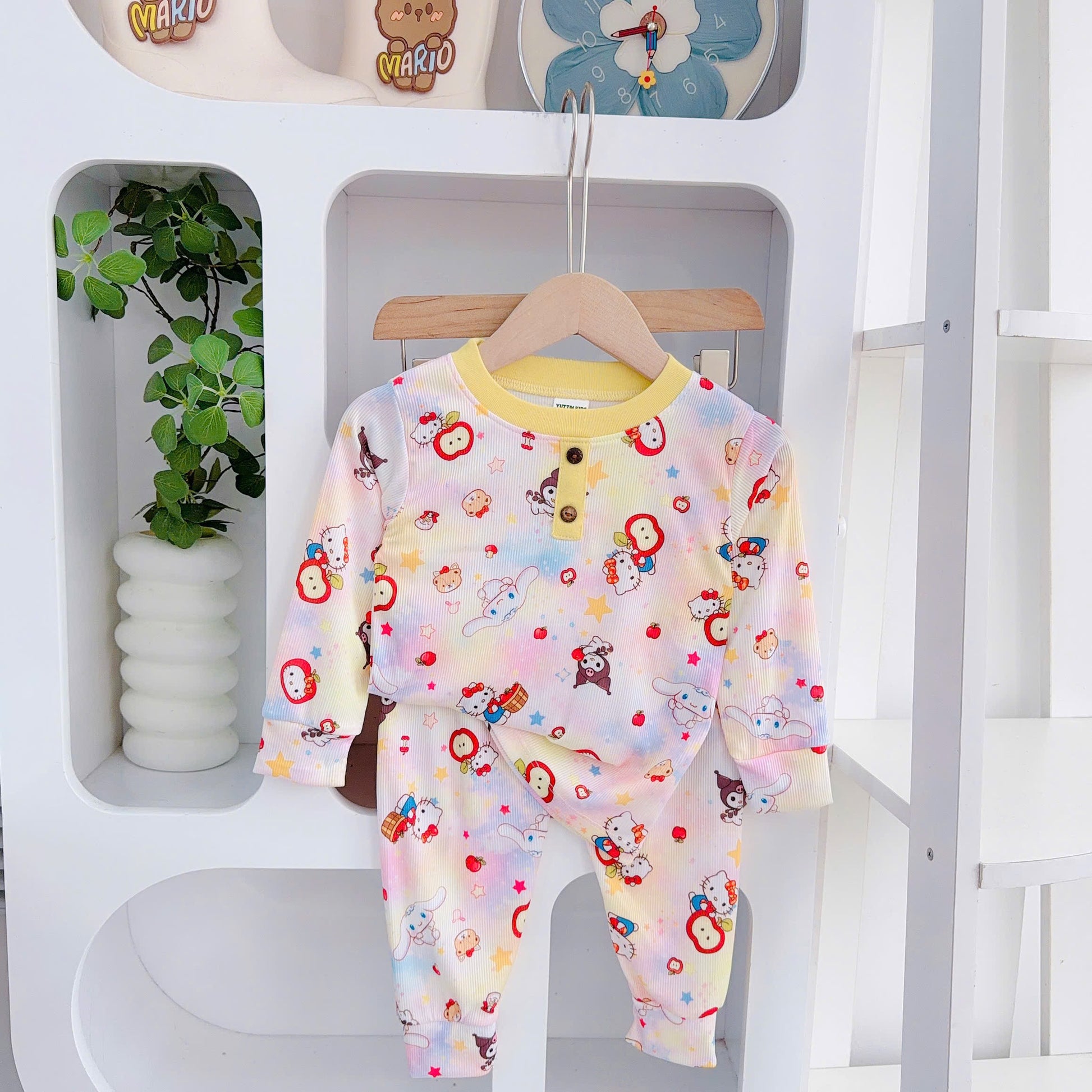 Long Sleeves Pyjamas Girls Bamboo Cotton