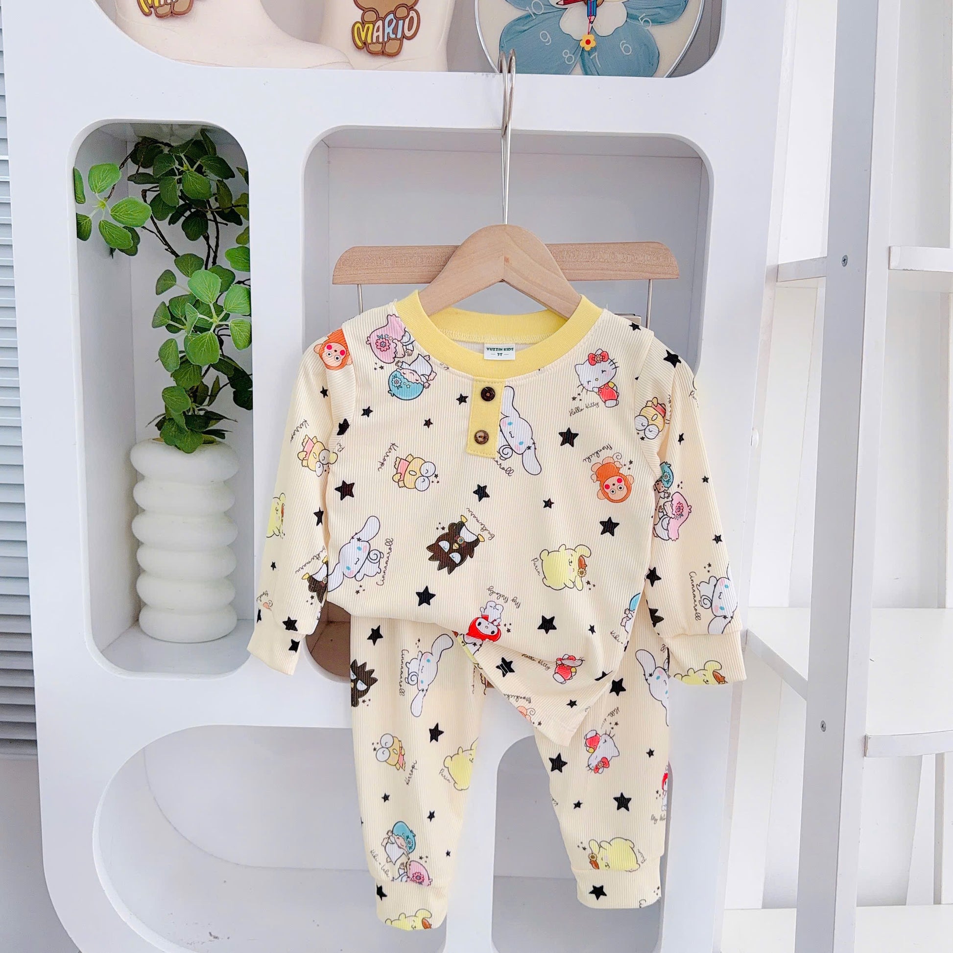 Long Sleeves Pyjamas Girls Bamboo Cotton