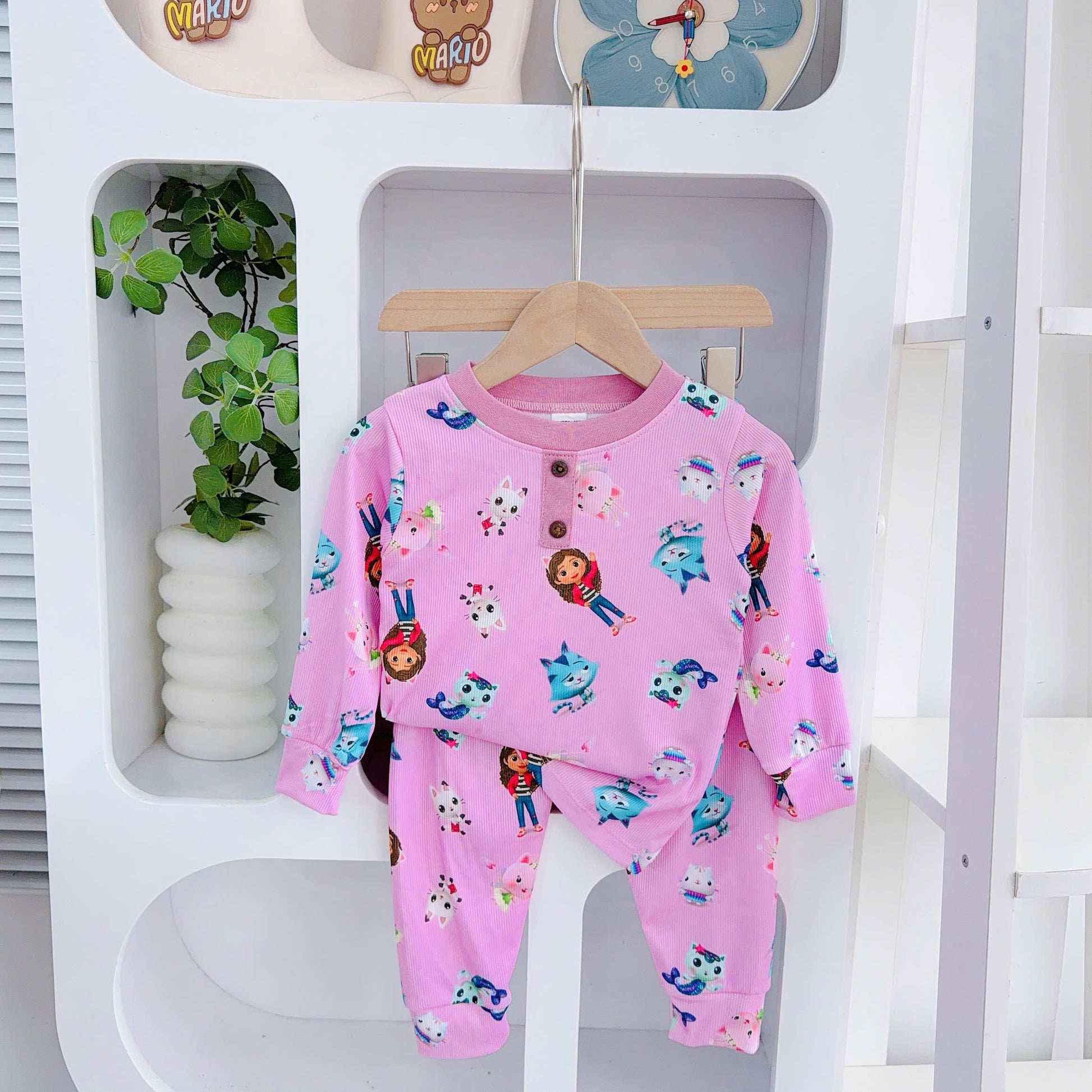 Long Sleeves Pyjamas Girls Bamboo Cotton