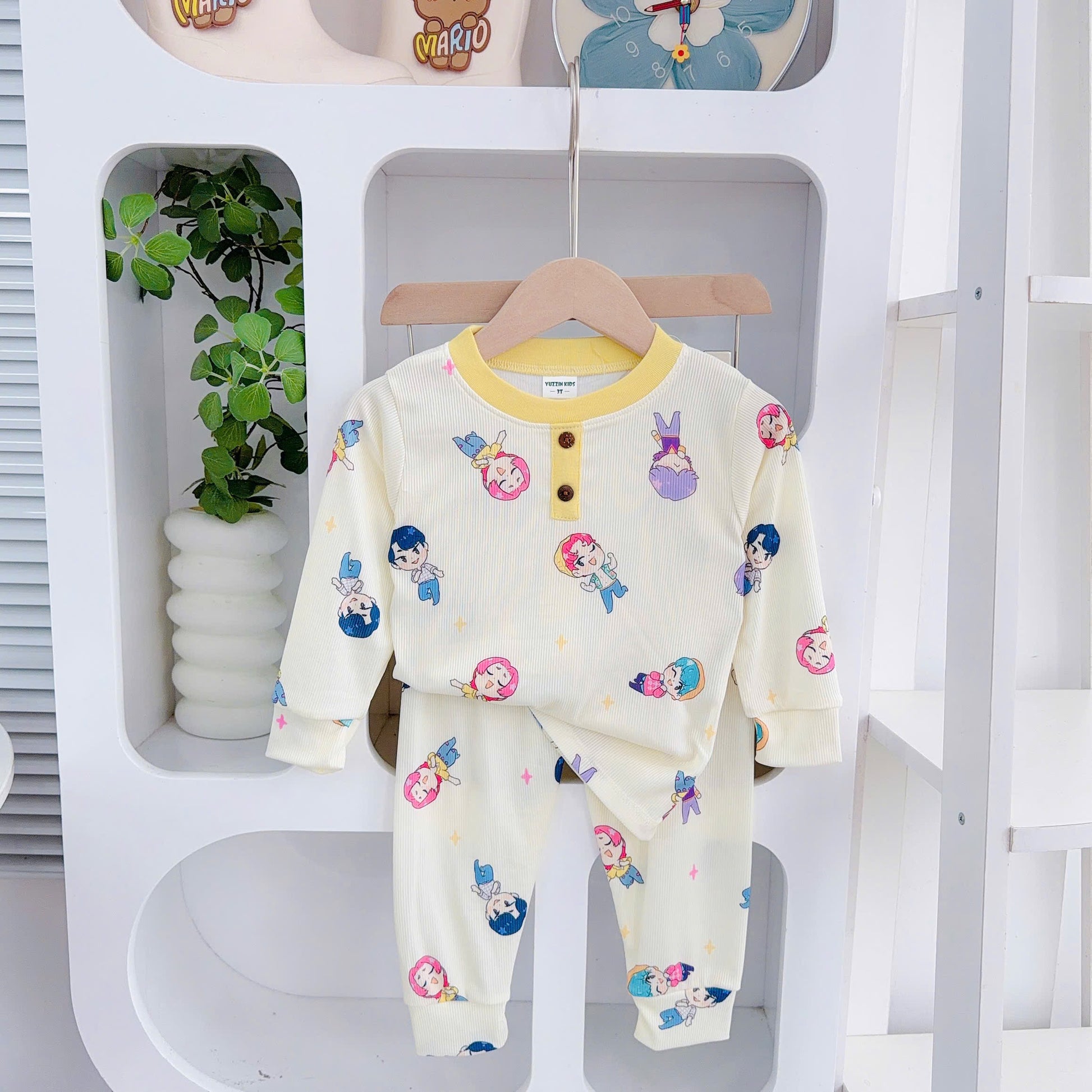 Long Sleeves Pyjamas Boys Bamboo Cotton