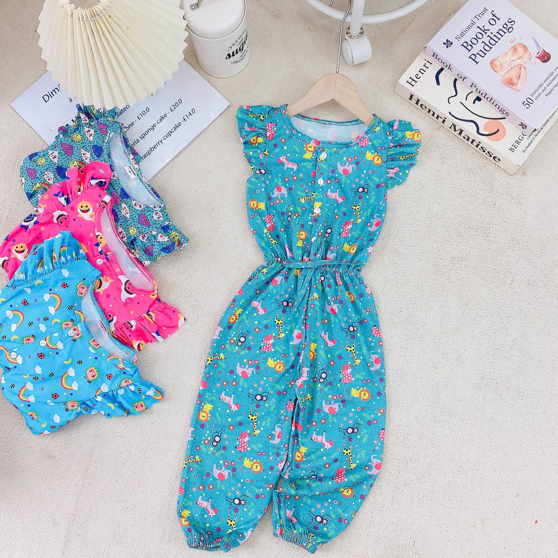 Yuzzin Girls Jumpsuit for toddlers