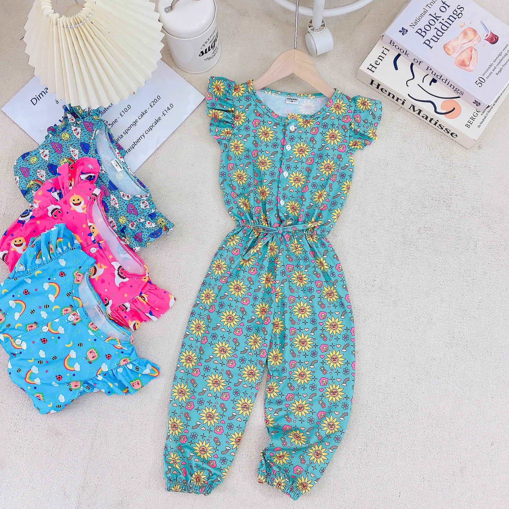 Yuzzin Girls Jumpsuit for toddlers