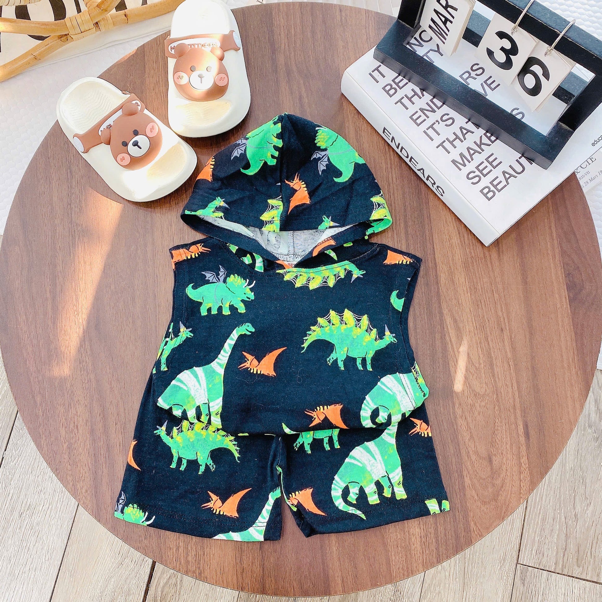 Sleeveless Hoodie Play time set