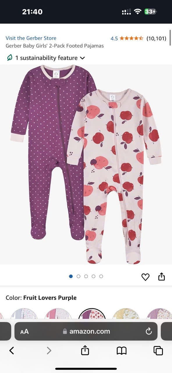 Authentic Footed Sleepsuit For babies