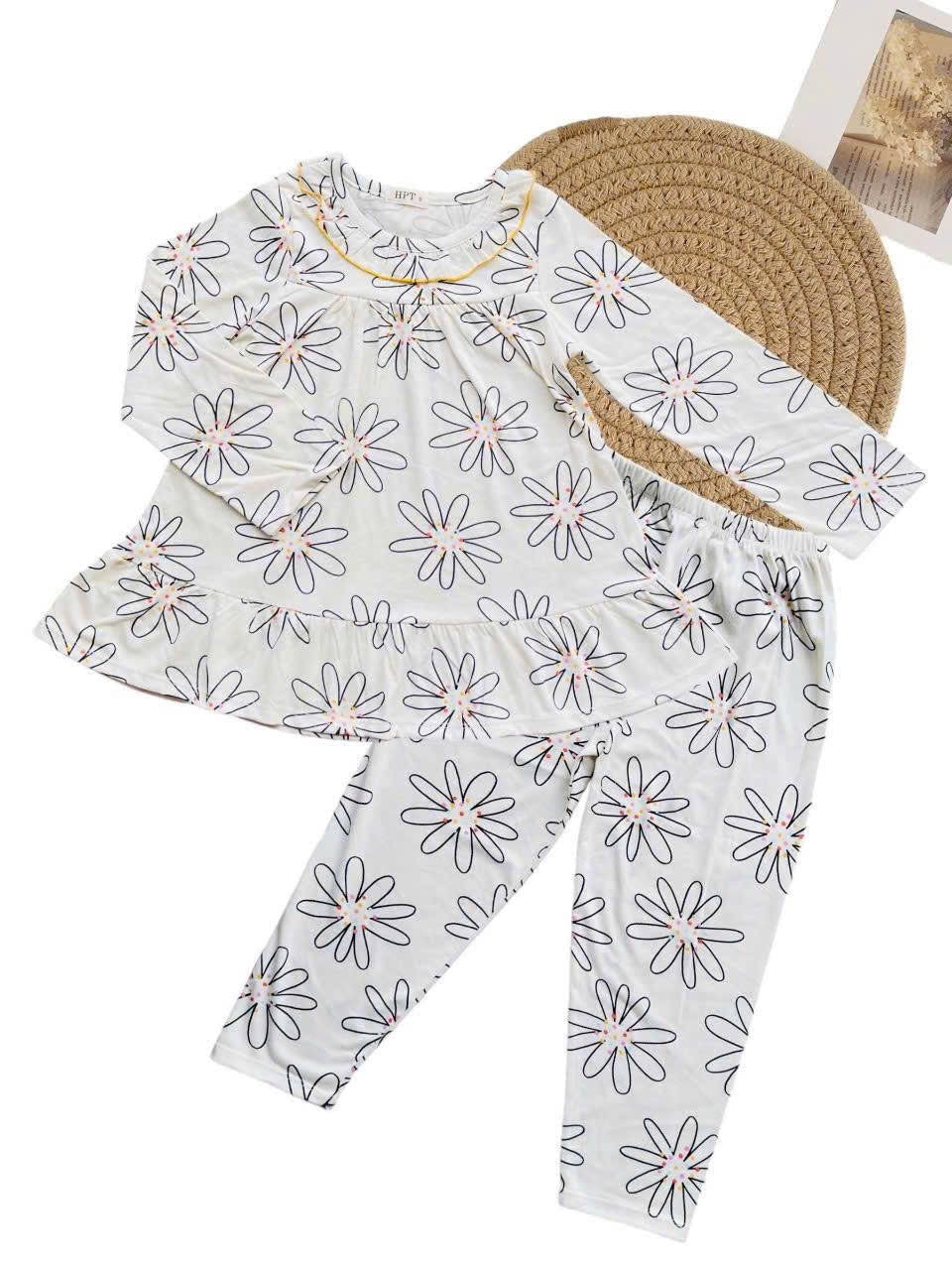 Long Sleeves Girls Pyjamas Big Size