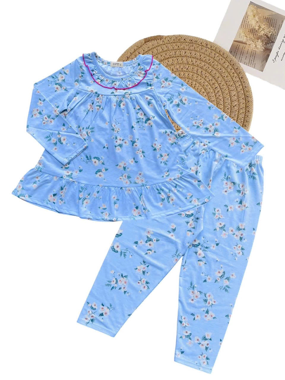 Long Sleeves Girls Pyjamas Big Size