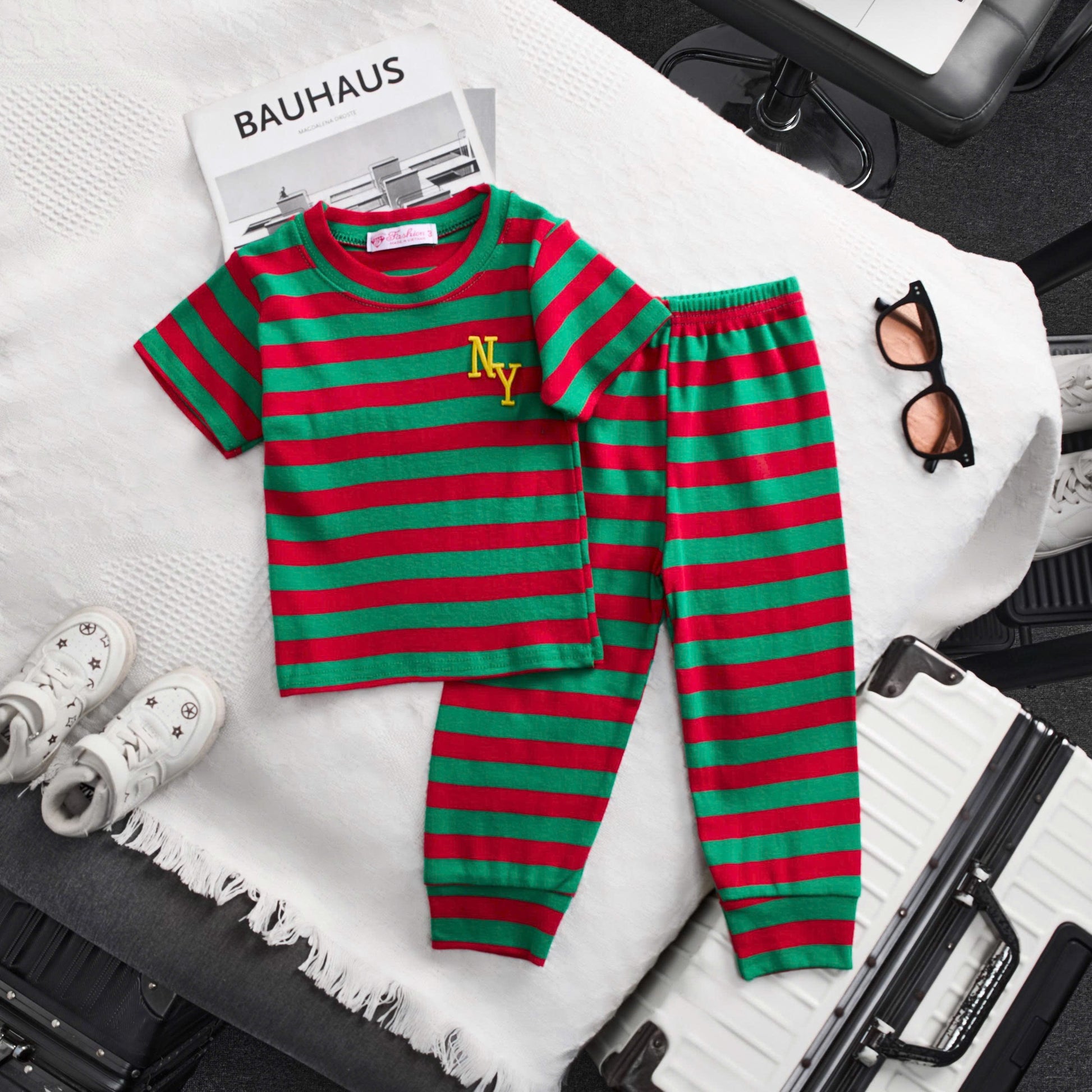 Plain Stripes Pyjamas Full Size