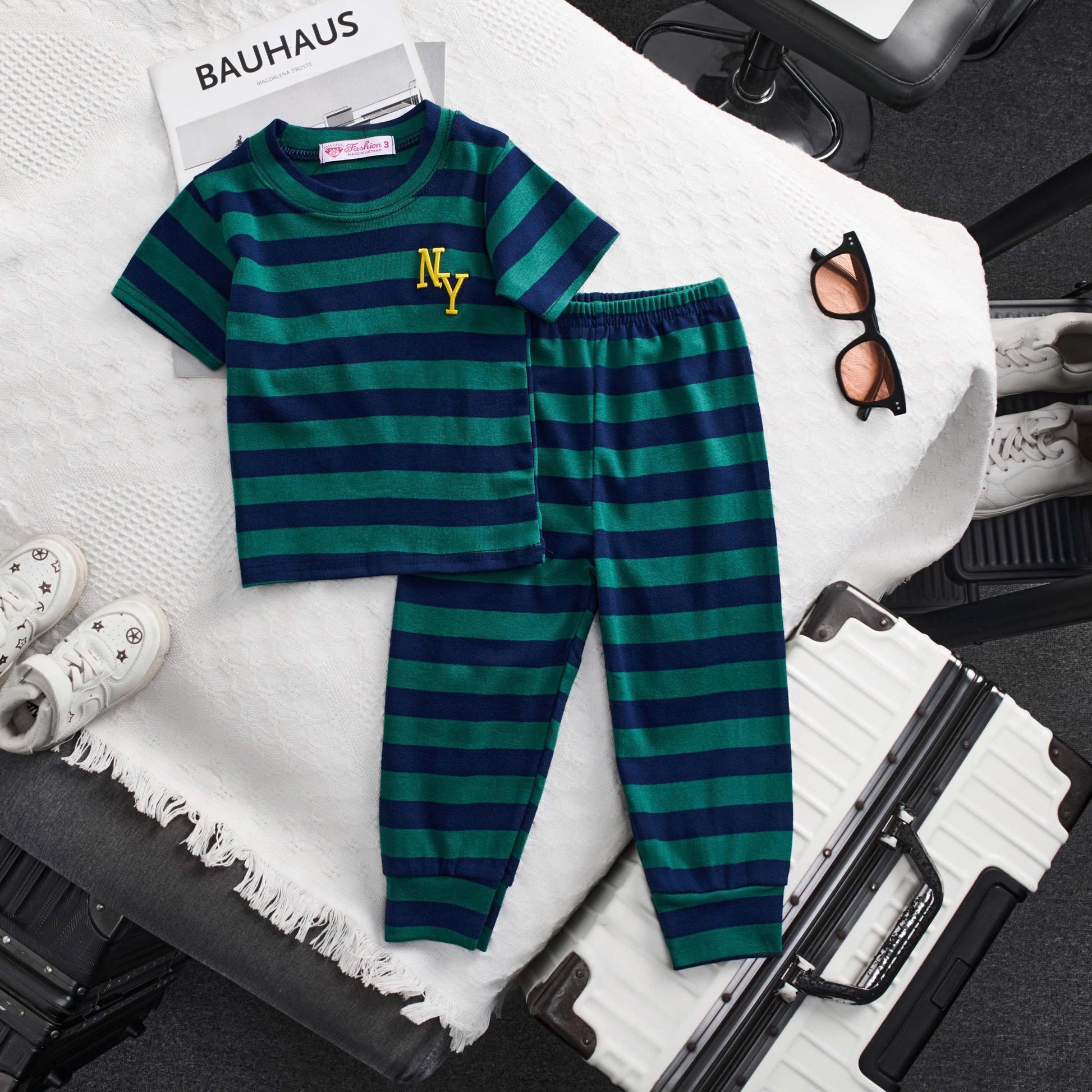 Plain Stripes Pyjamas Full Size