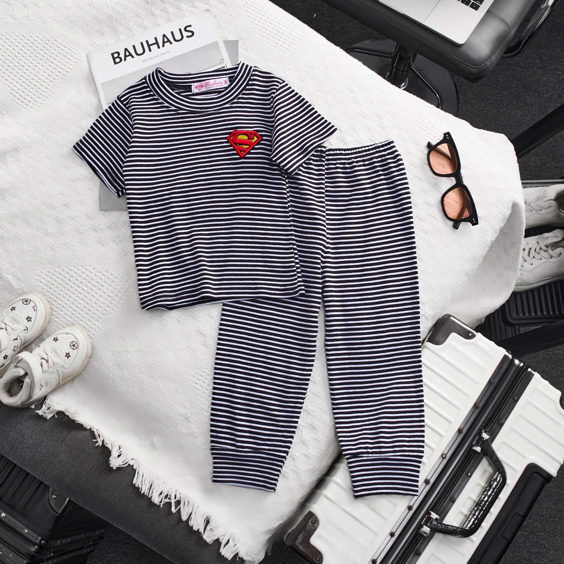 Plain Stripes Pyjamas Full Size