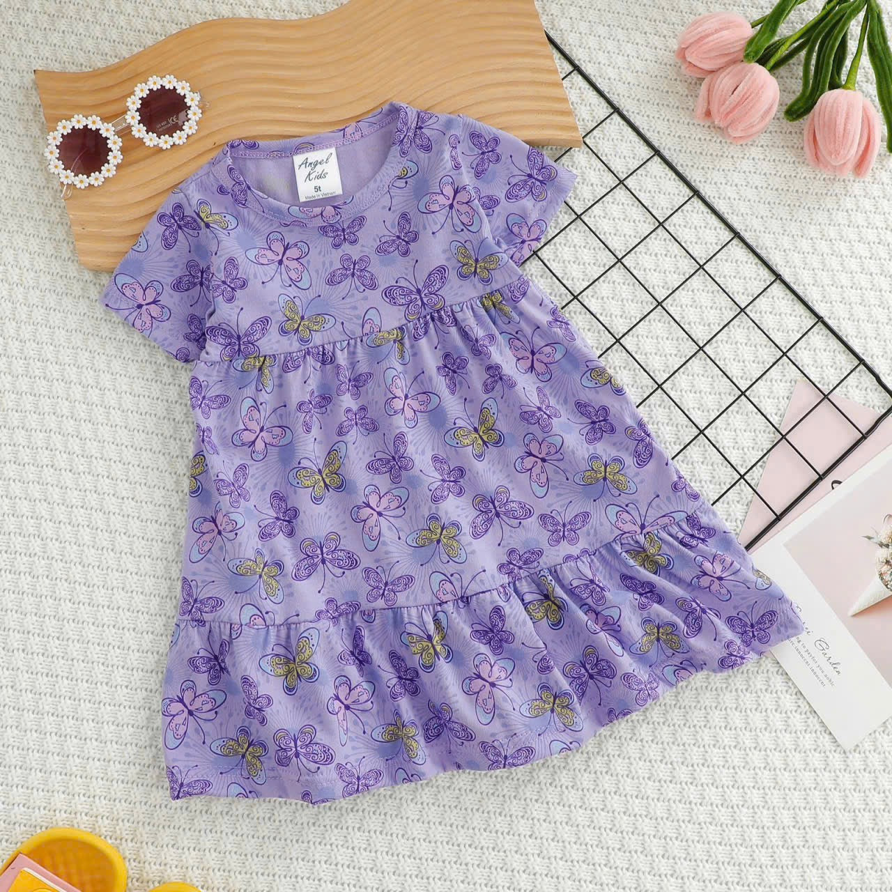 Angel Kids Cotton Dresses for Little Girls