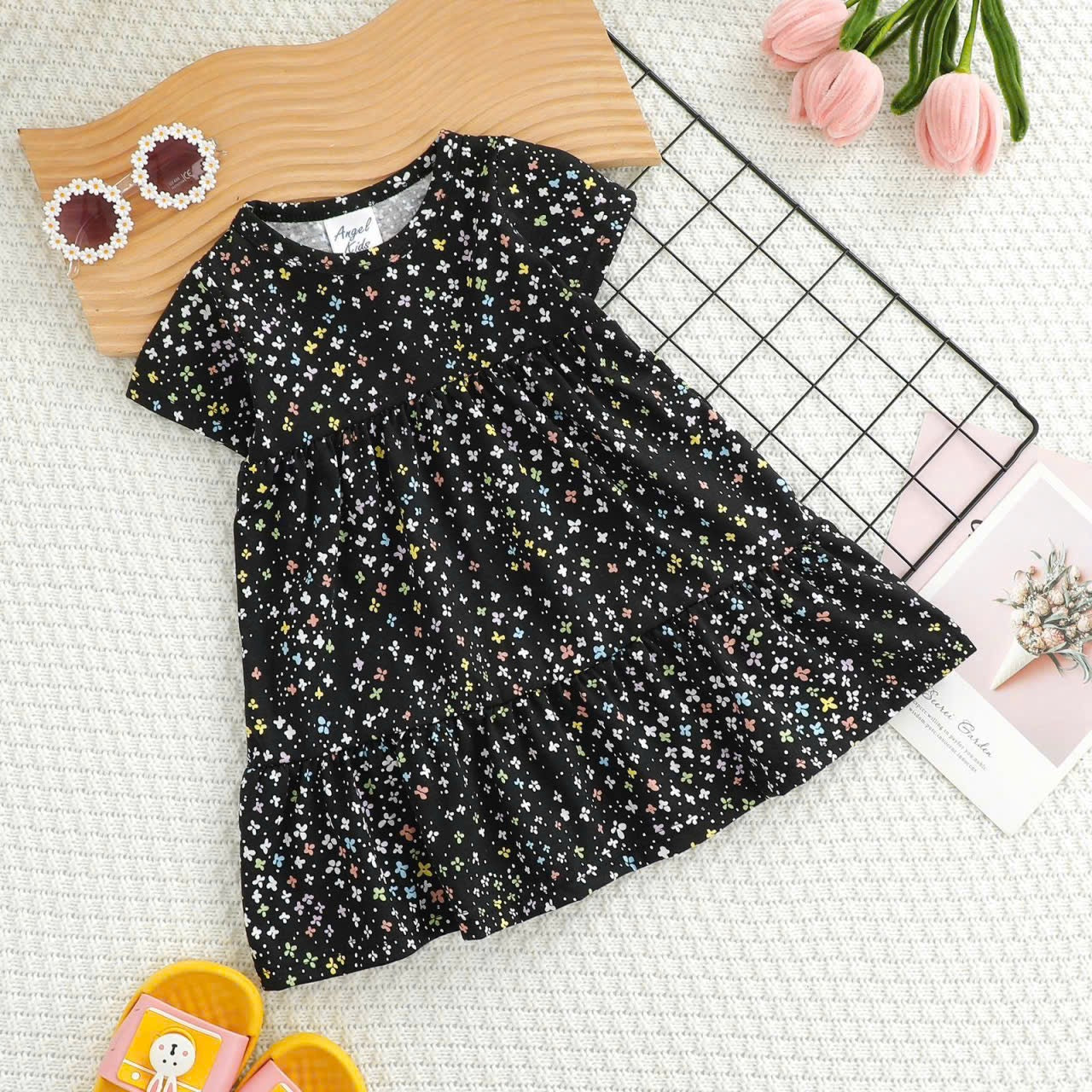 Angel Kids Cotton Dresses for Little Girls