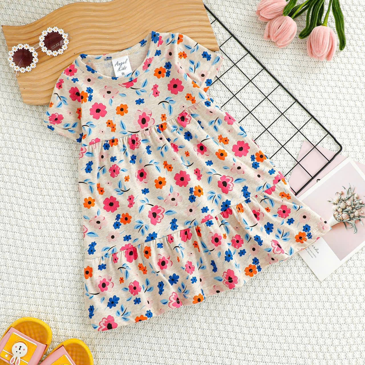 Angel Kids Cotton Dresses for Little Girls