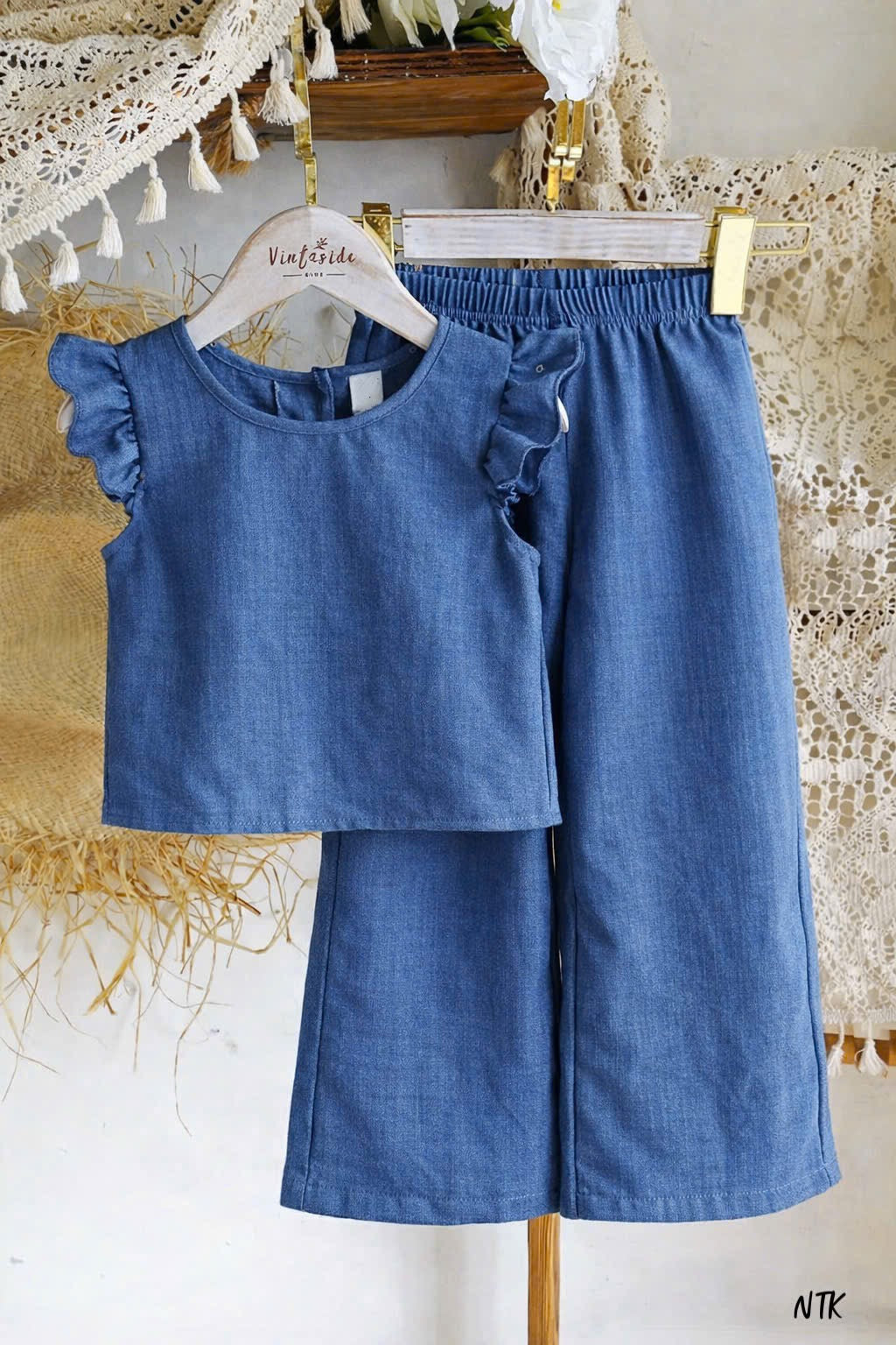 NTK Plain Capsleeves with Palazzo Sets