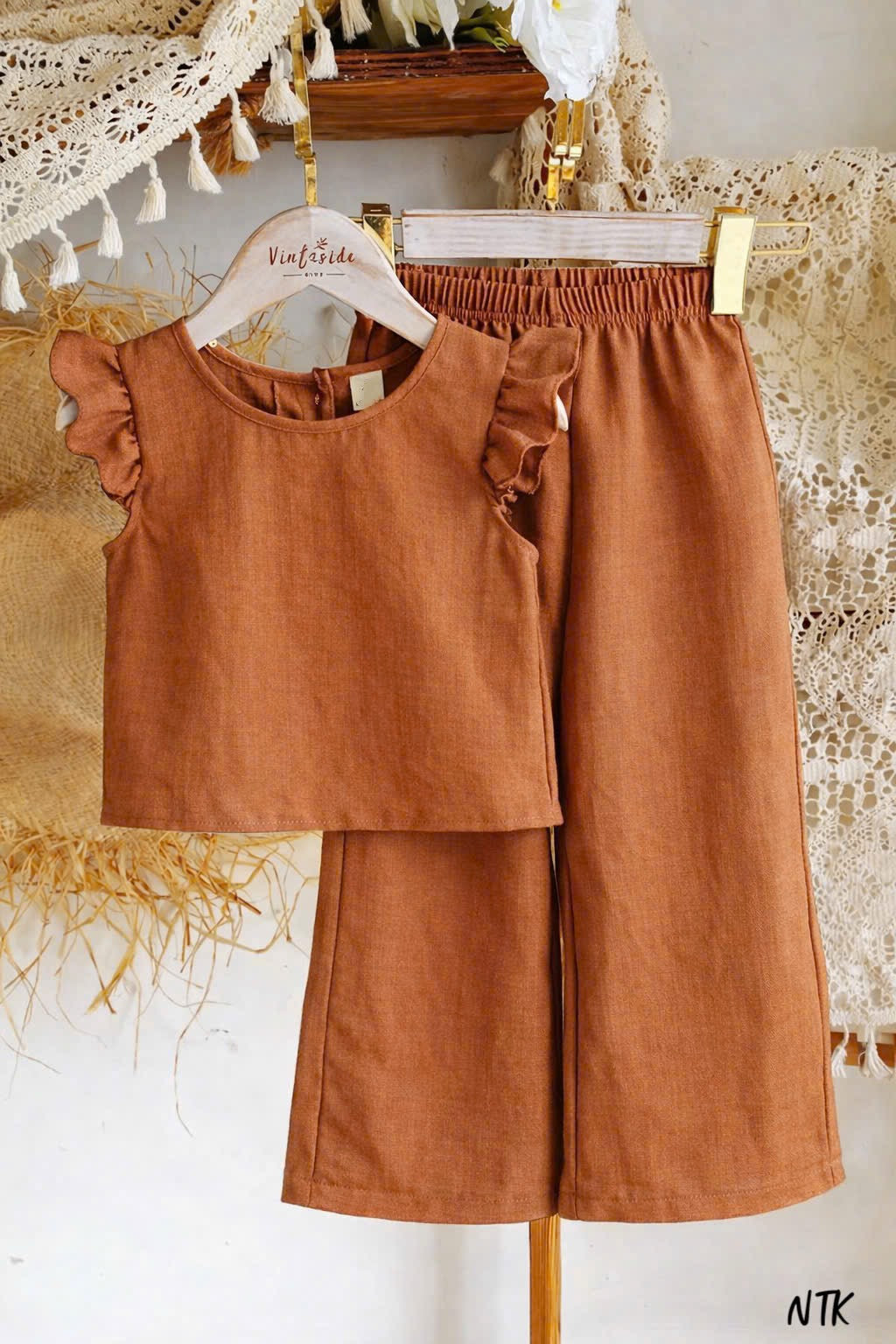 NTK Plain Capsleeves with Palazzo Sets