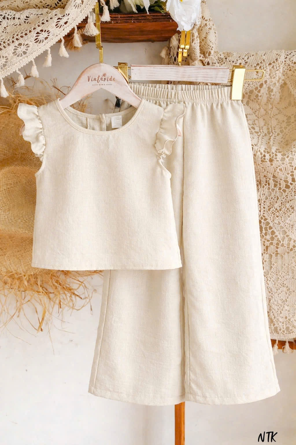 NTK Plain Capsleeves with Palazzo Sets