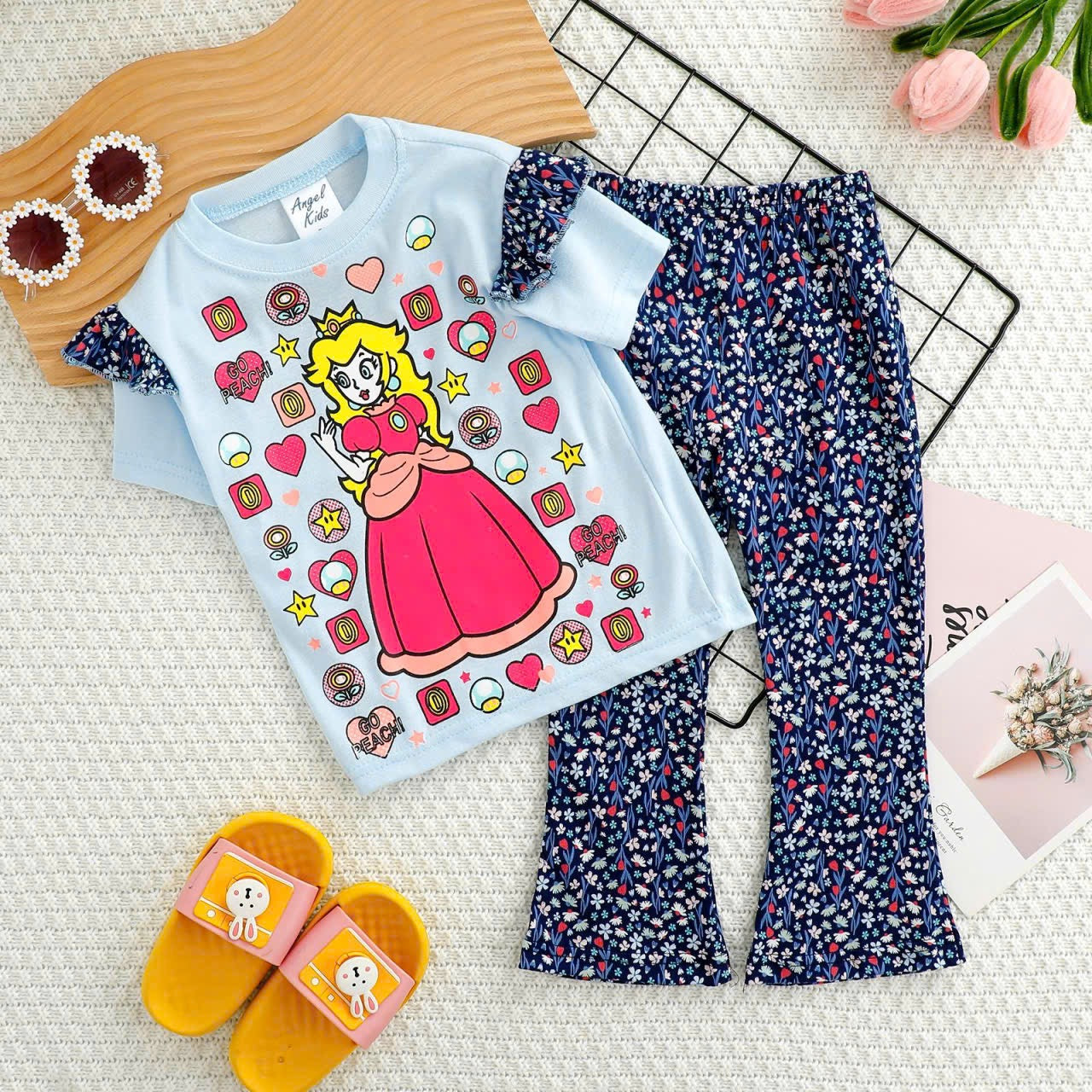 Angel Kids Girls Cotton Pyjamas