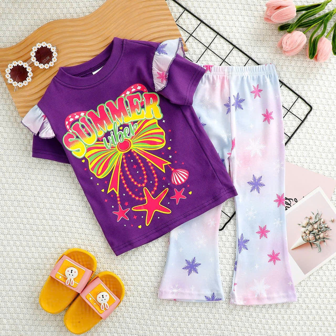 Angel Kids Girls Cotton Pyjamas
