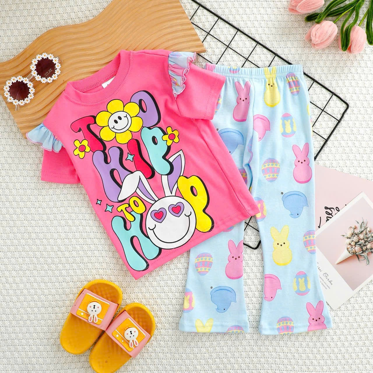 Angel Kids Girls Cotton Pyjamas