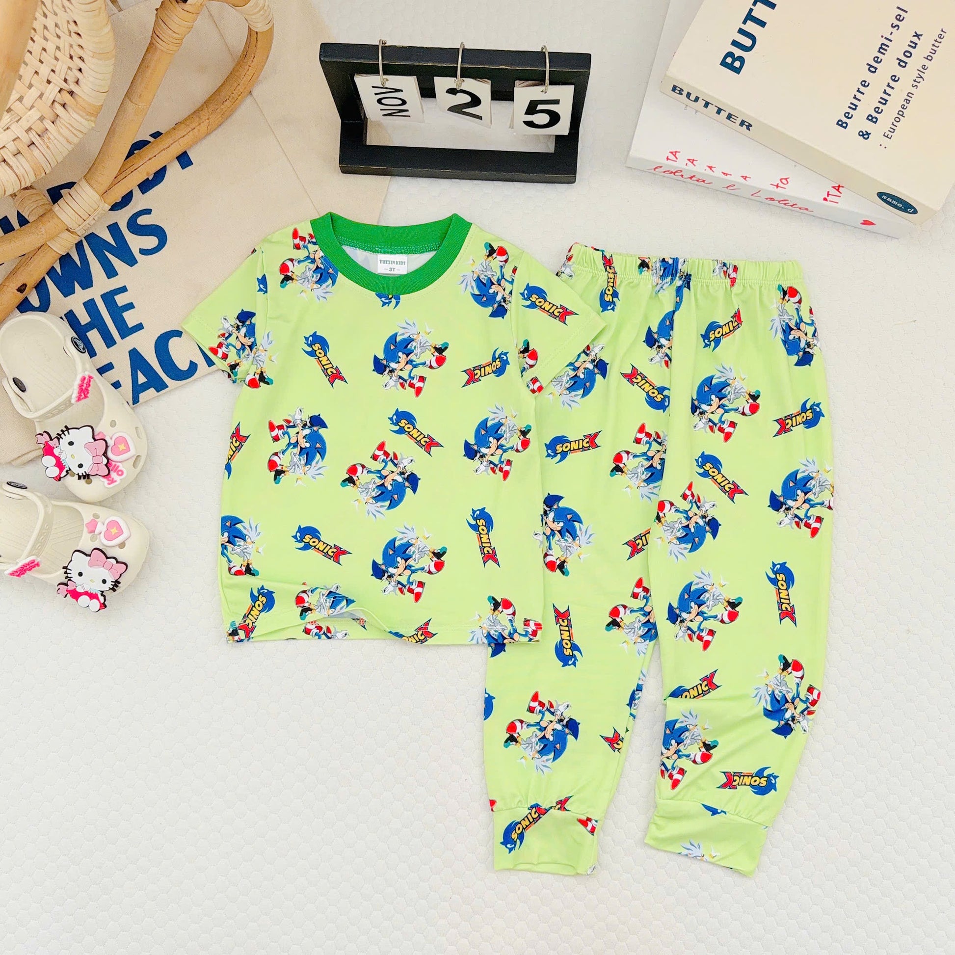 3D Cotton Short Sleeves Pyjamas Boys