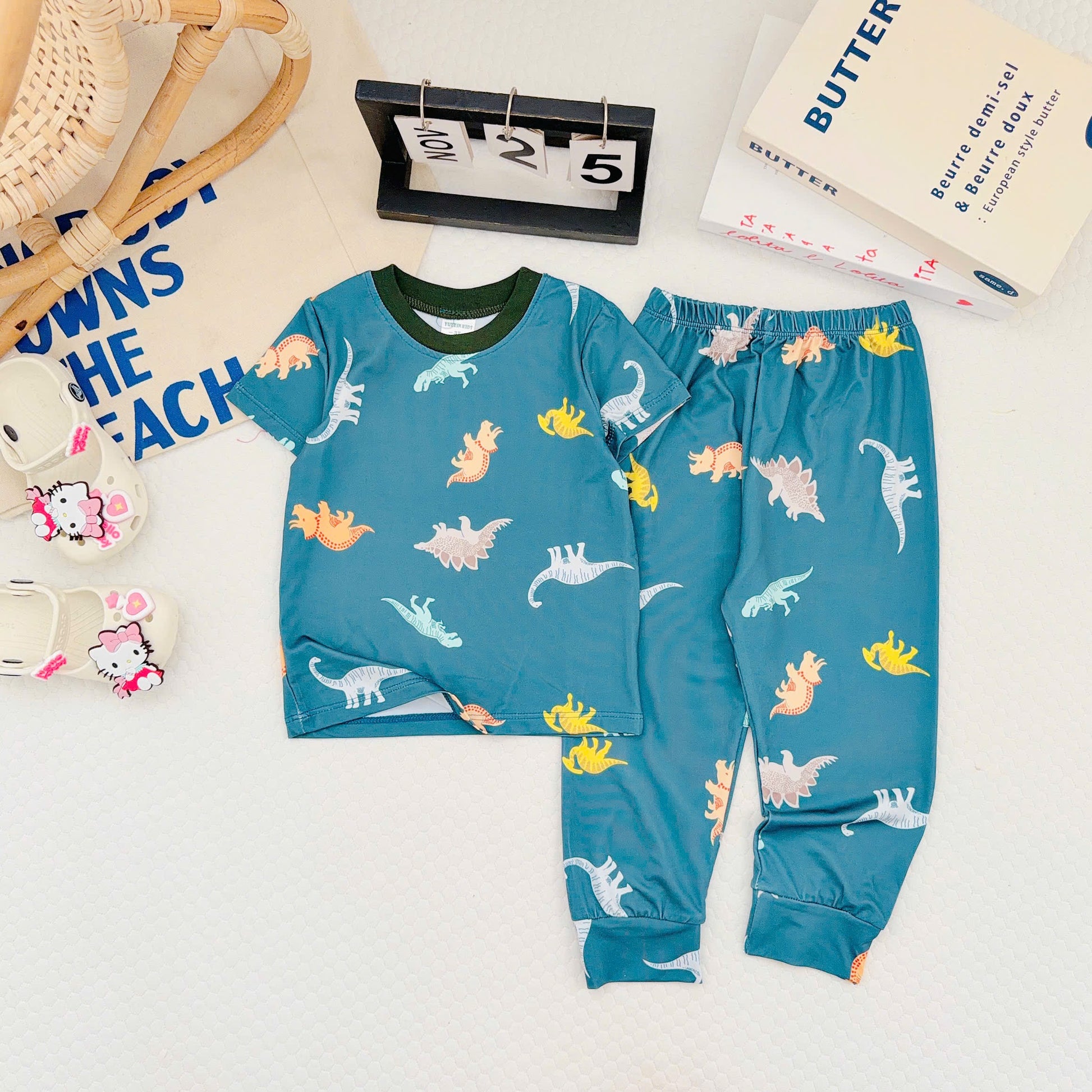 3D Cotton Short Sleeves Pyjamas Boys