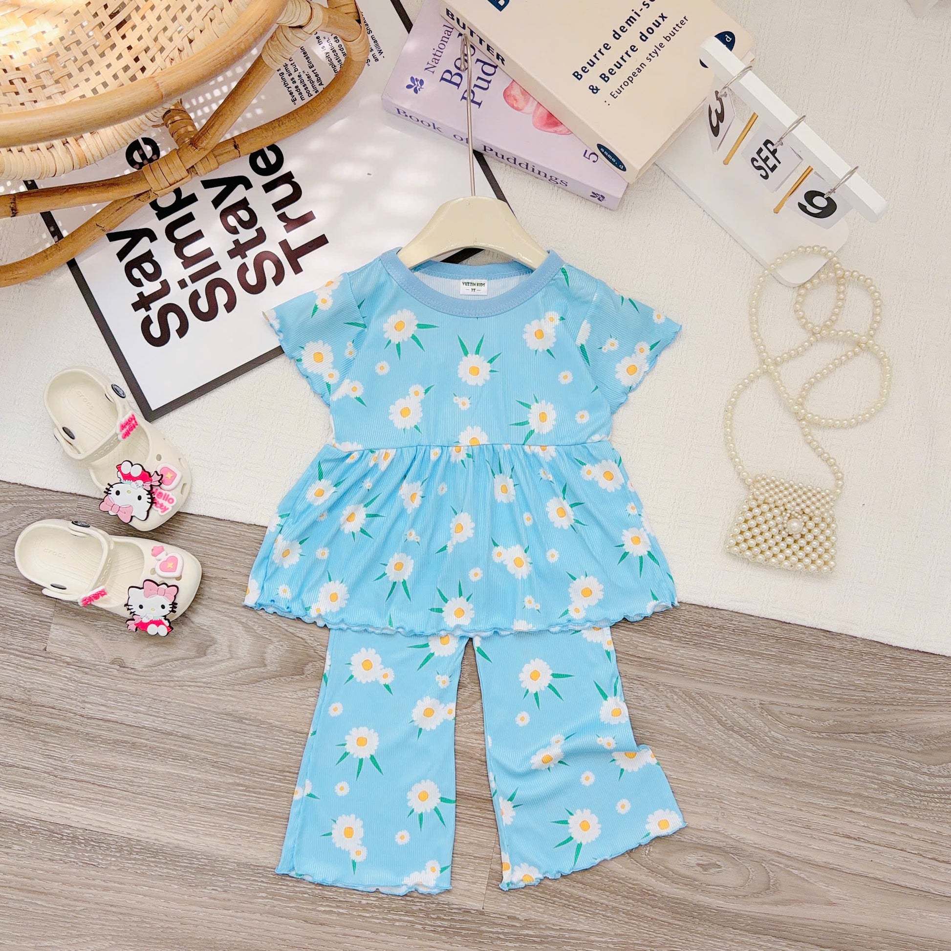 Girls Short Sleeves Pyjamas