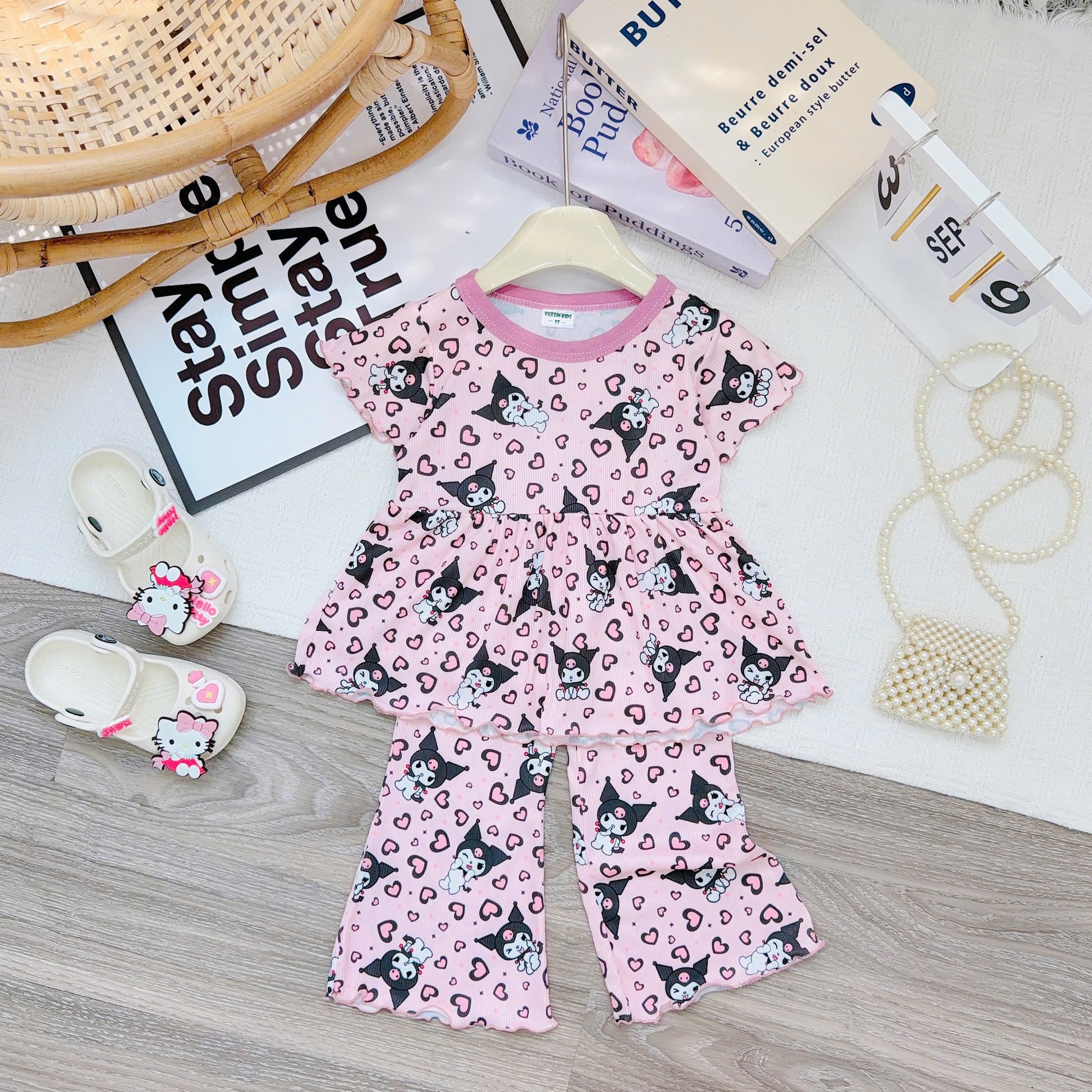 Girls Short Sleeves Pyjamas