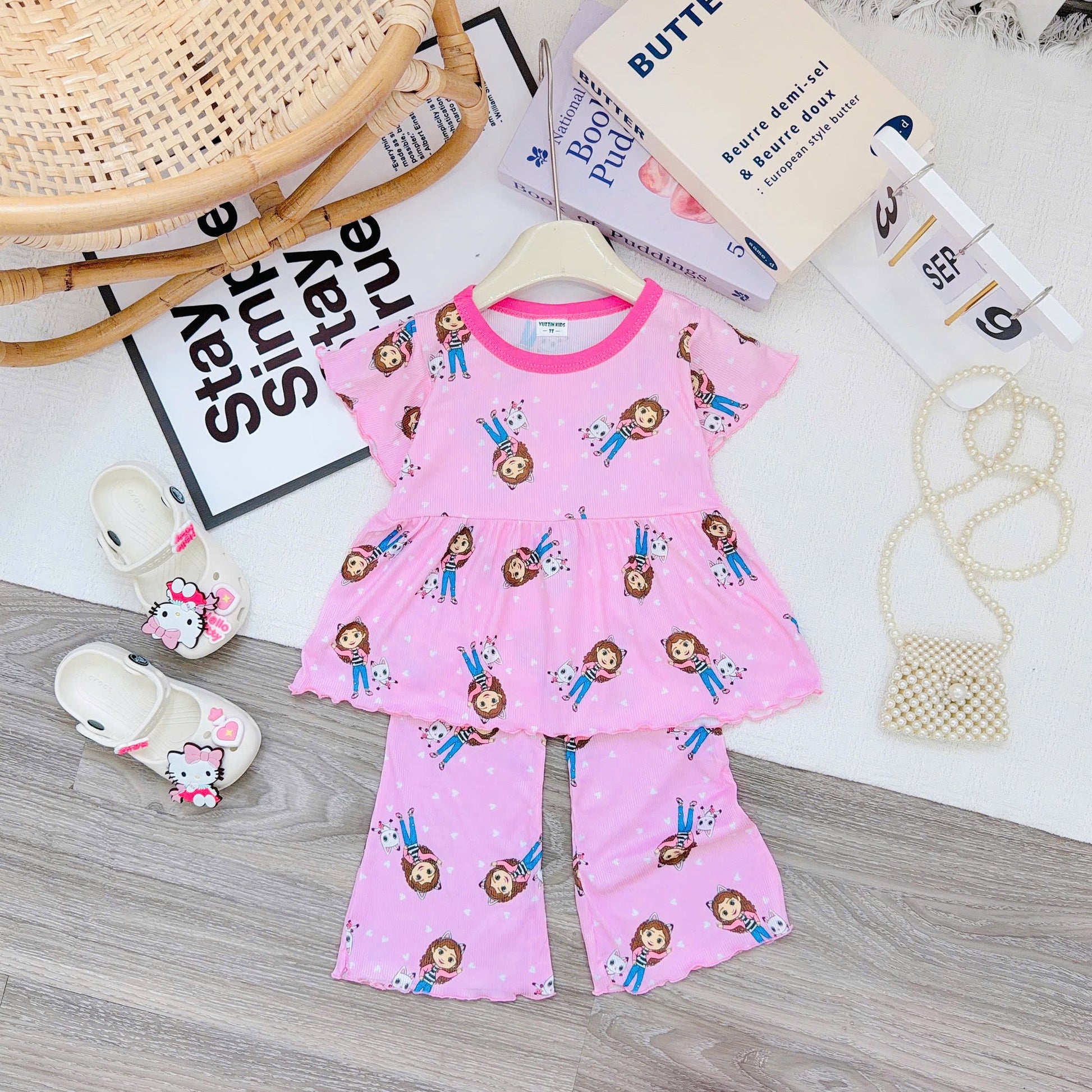 Girls Short Sleeves Pyjamas