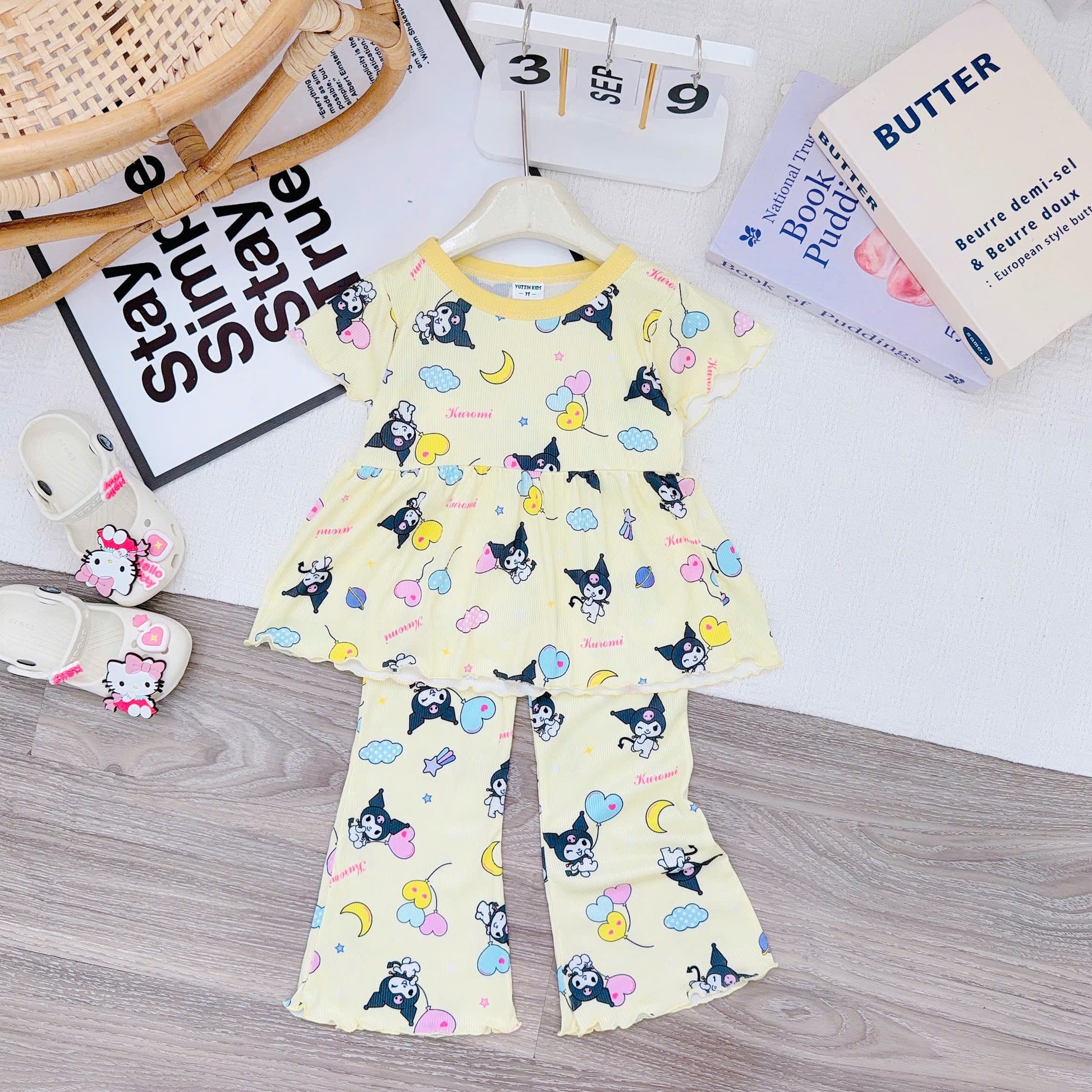 Girls Short Sleeves Pyjamas