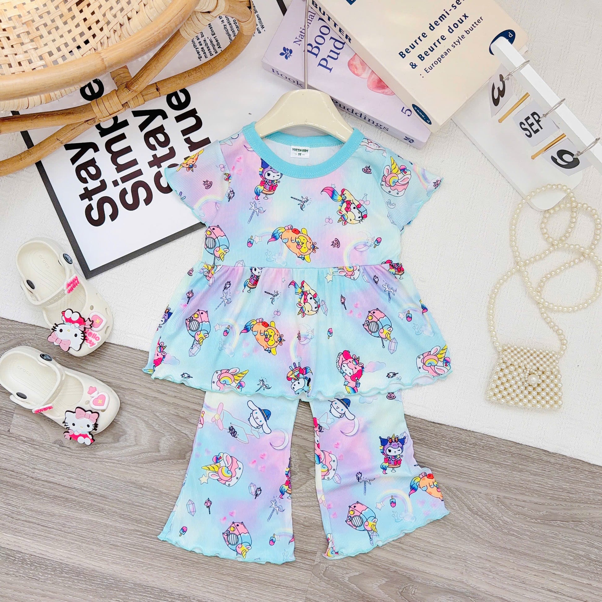 Girls Short Sleeves Pyjamas