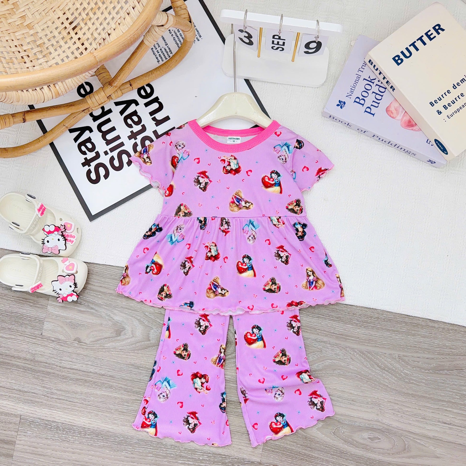 Girls Short Sleeves Pyjamas