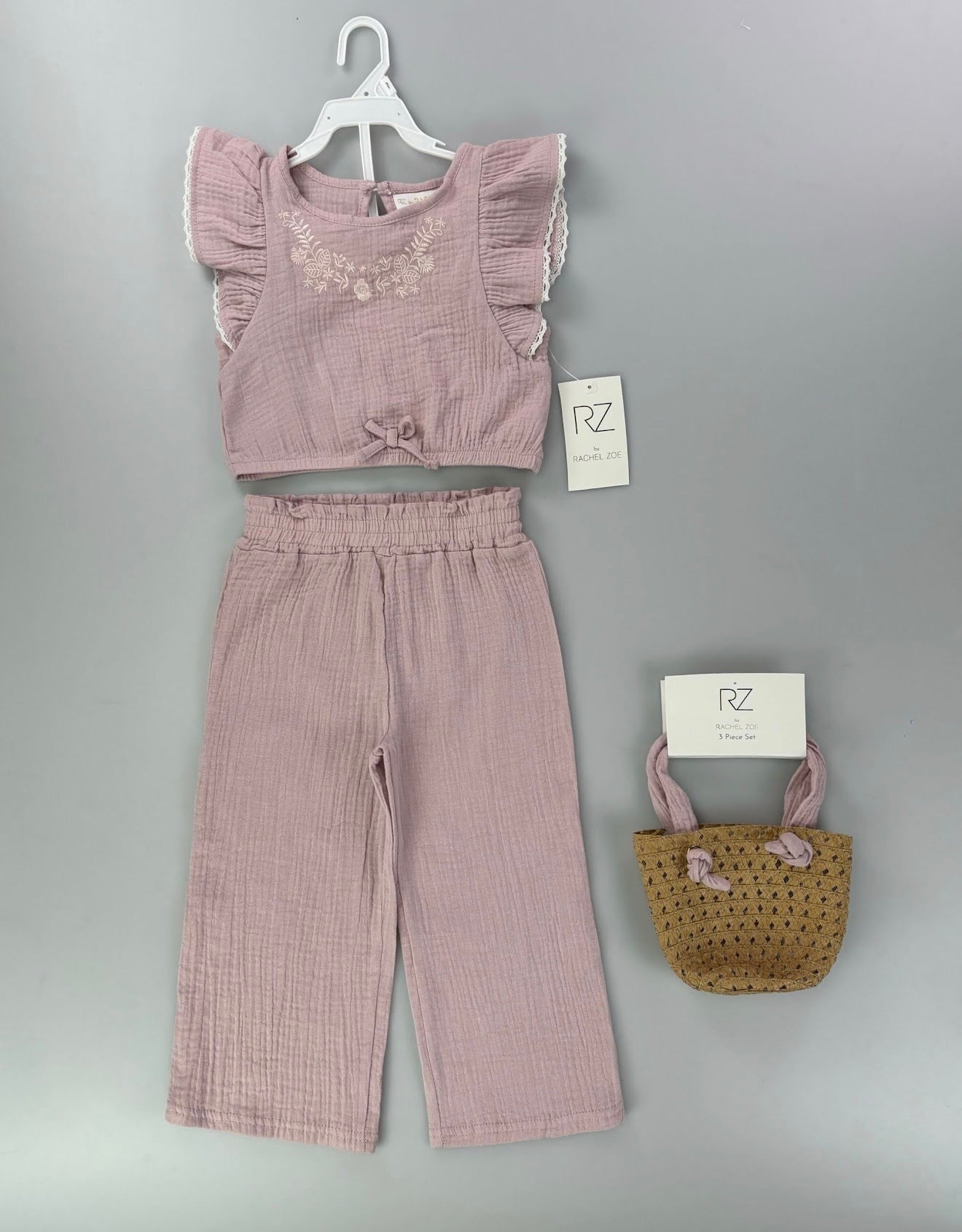 Girls Dusty Pink Set with Mini HandBag