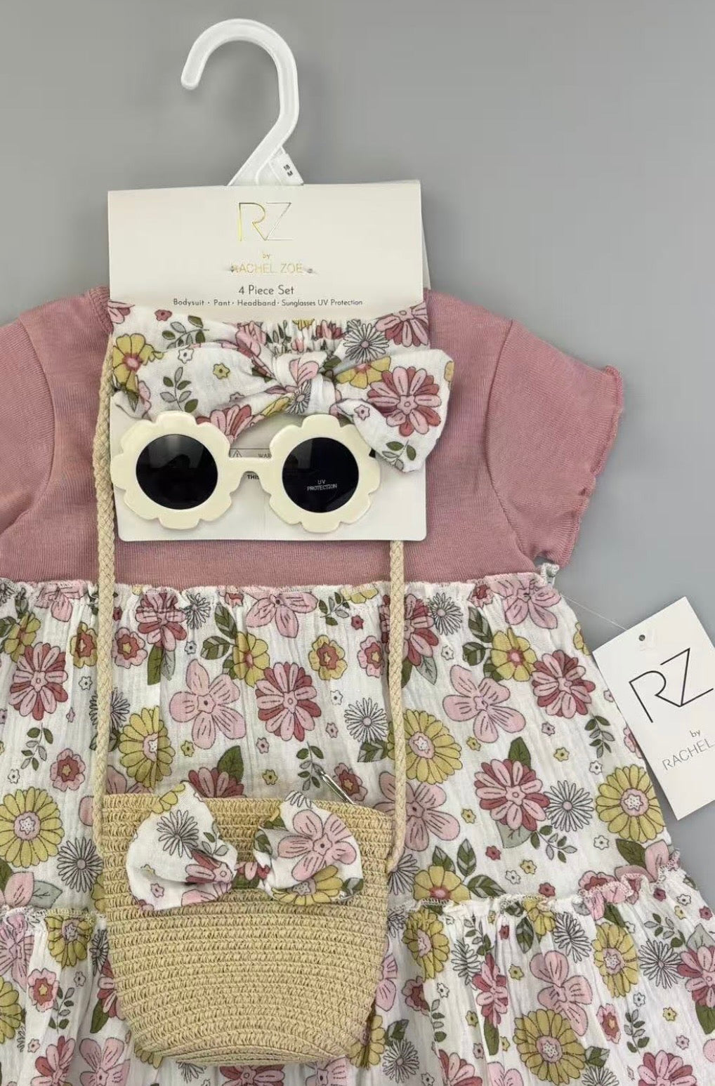 Baby Girl Dress set with Shades and Bag