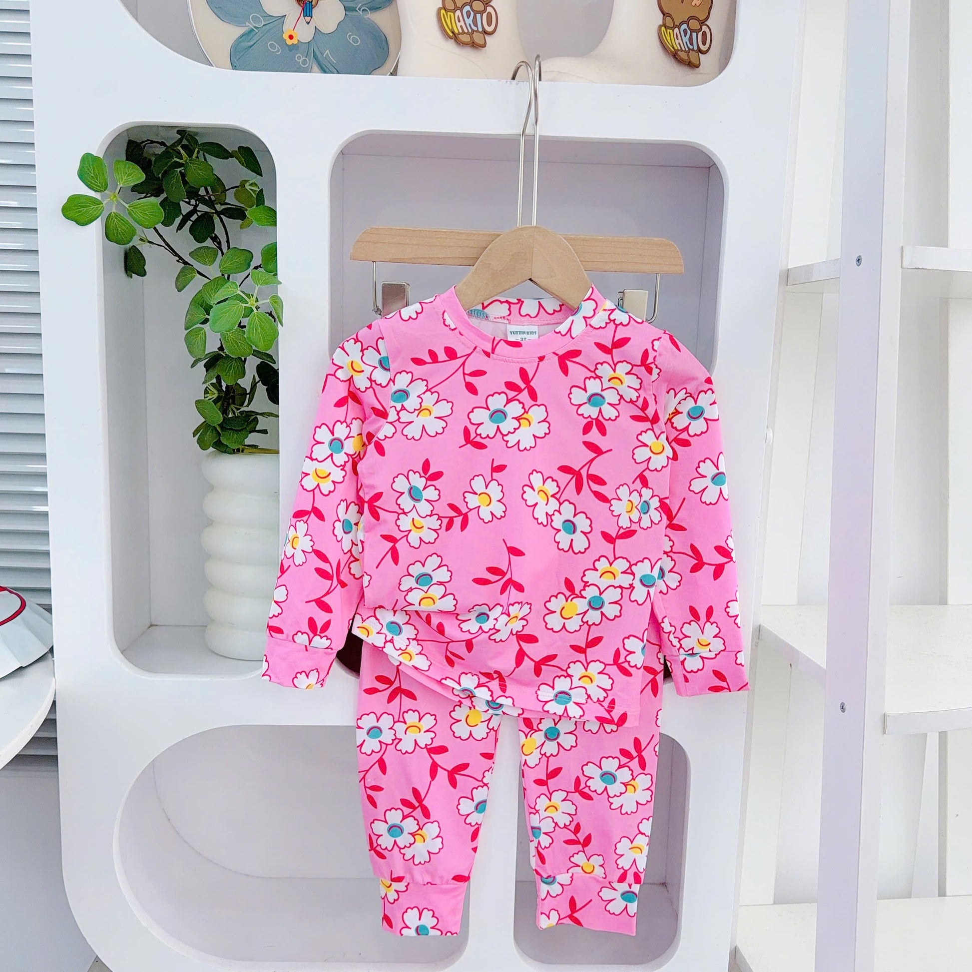 Girls Longsleeves 3D cotton Pyjamas