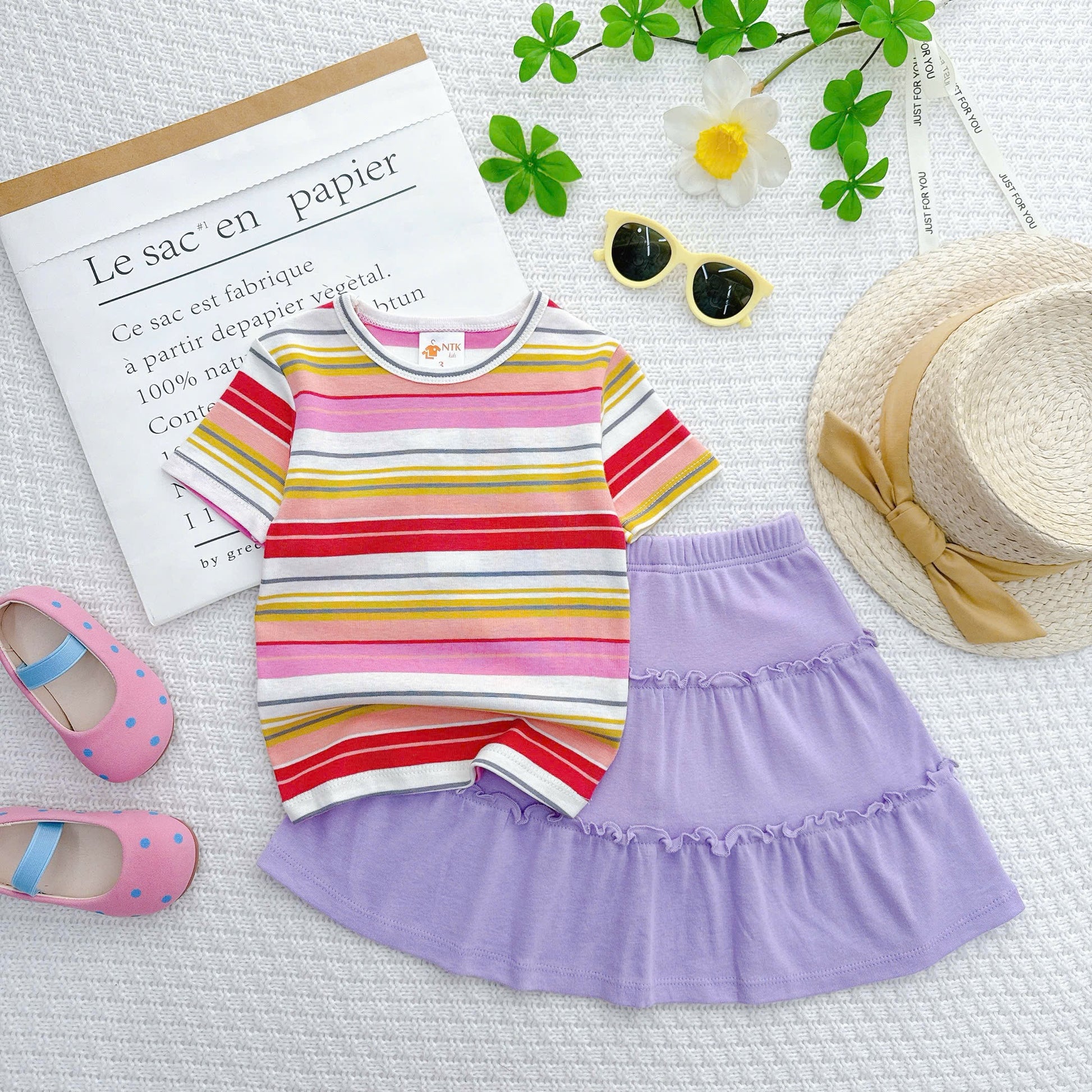 NTK Plain Skort Sets 100% Cotton