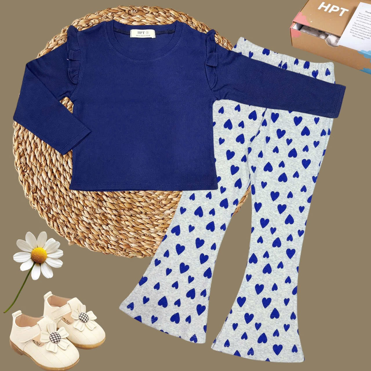 HPT Long Sleeve Bell Bottom Dress Set