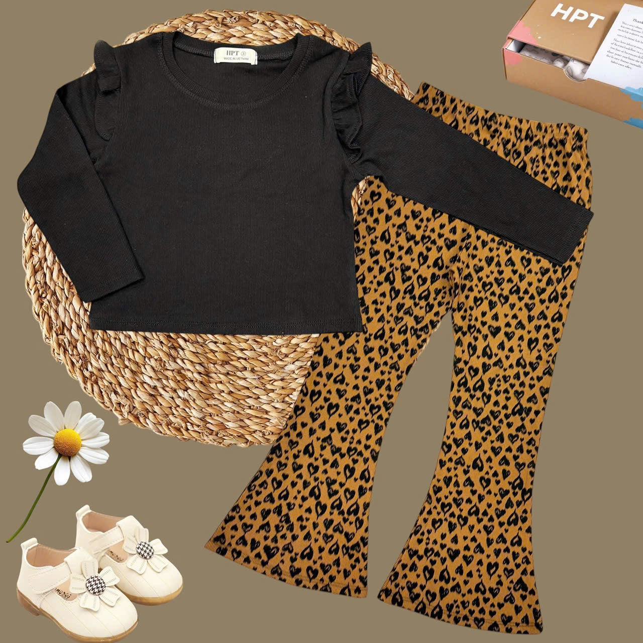 HPT Long Sleeve Bell Bottom Dress Set