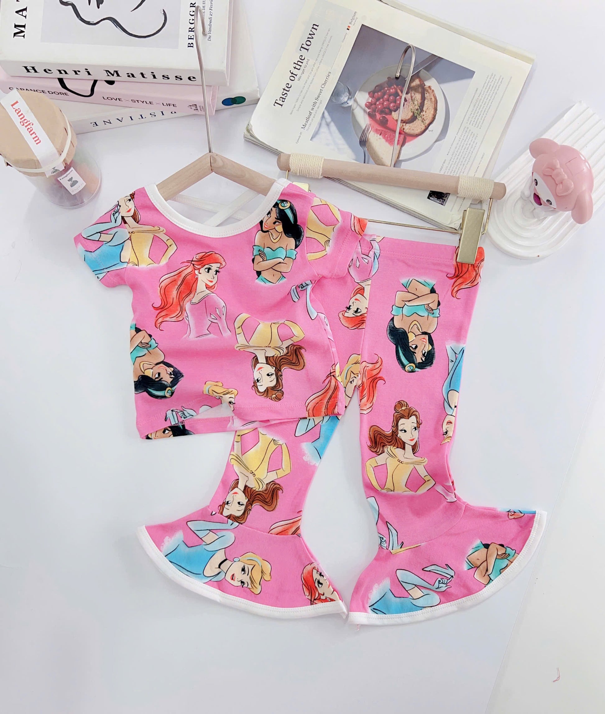 Short Sleeves Pyjamas Bell Bottom