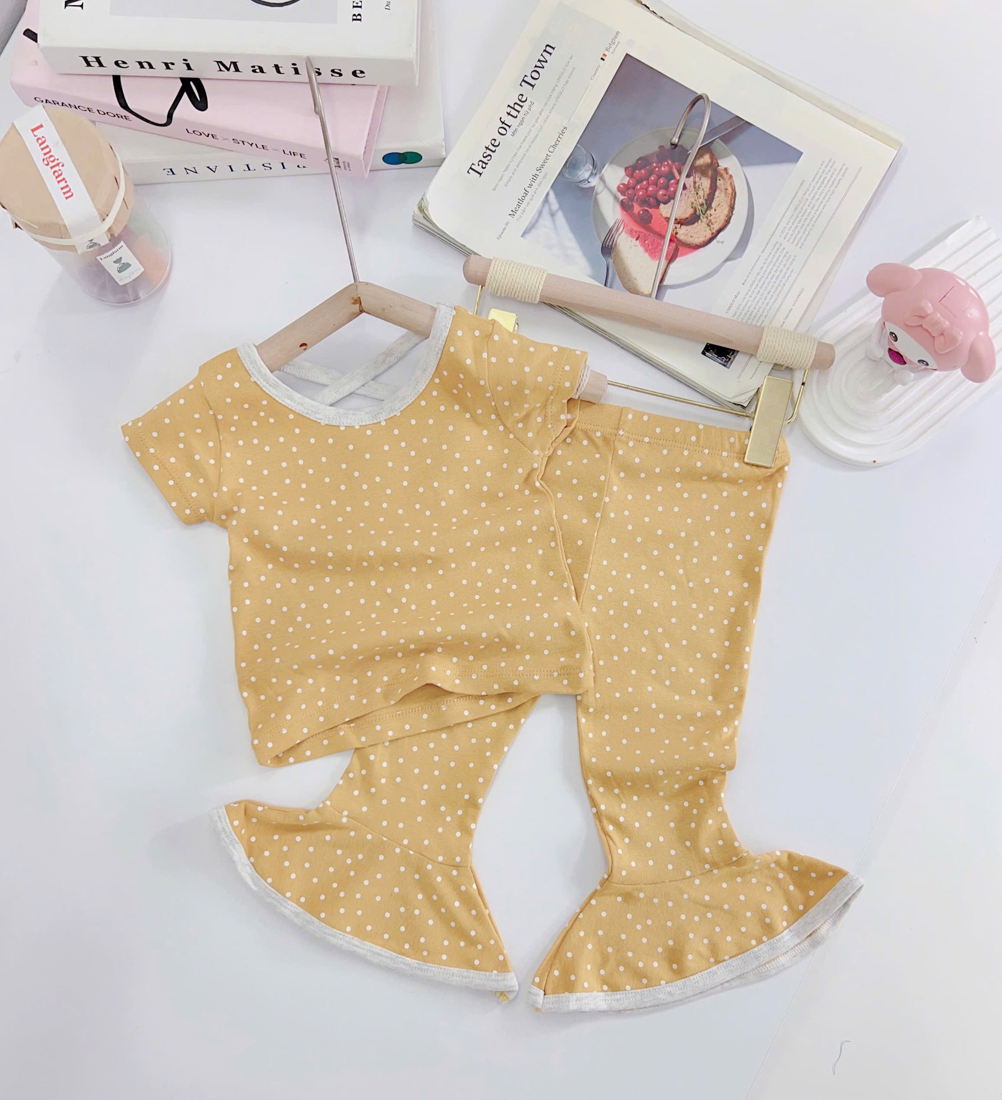 Short Sleeves Pyjamas Bell Bottom