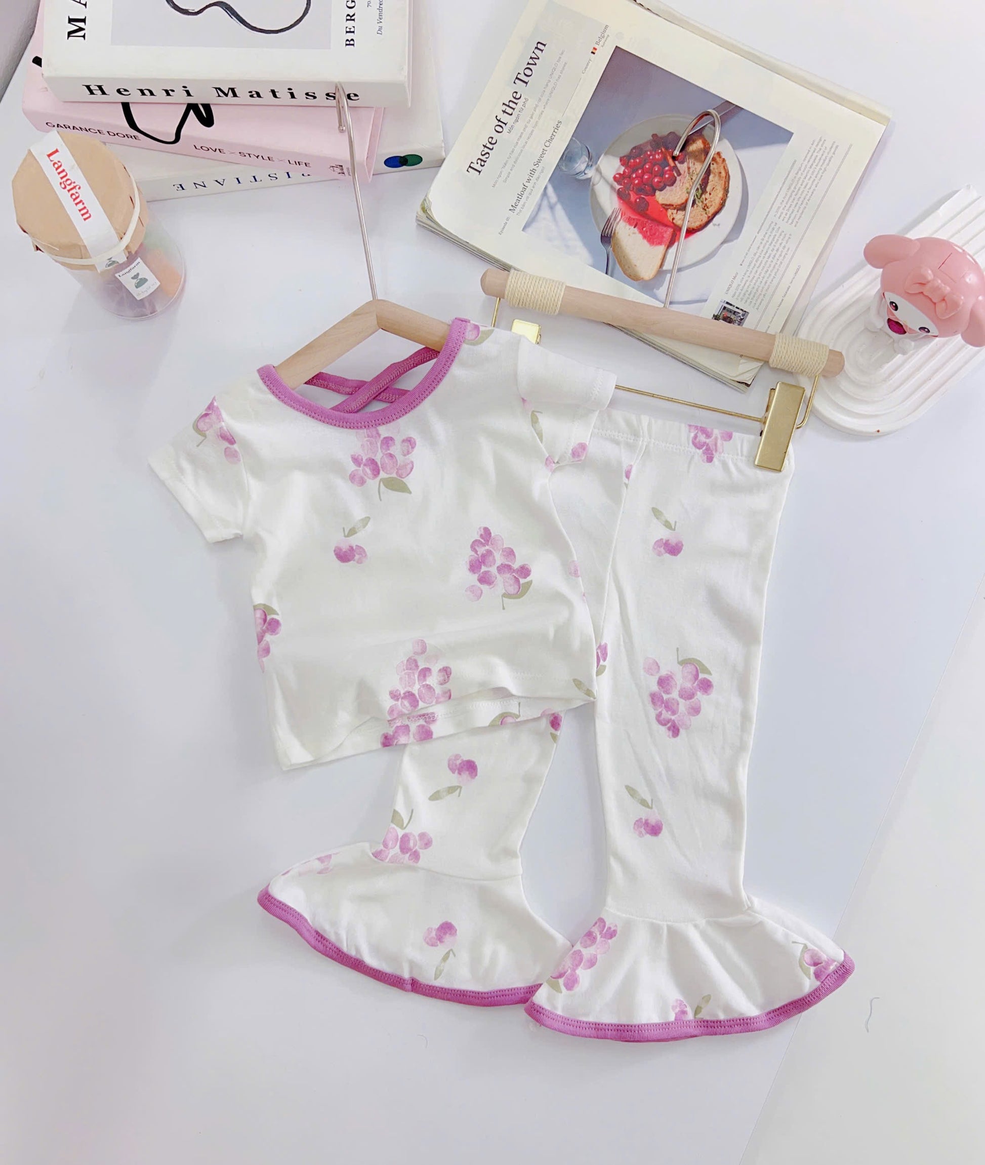 Short Sleeves Pyjamas Bell Bottom